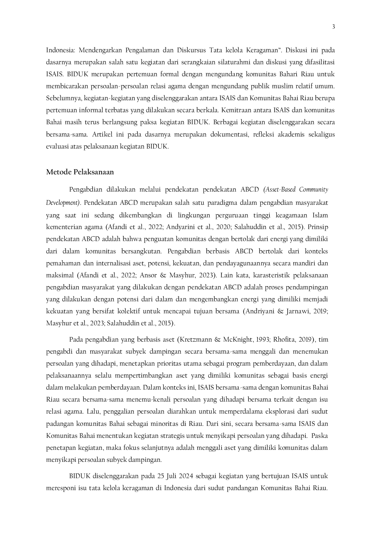 JURIS Penguatan Kemitraan Lintas Iman Muslim dan Bahai melalui Bincang Diskursus Keragaman