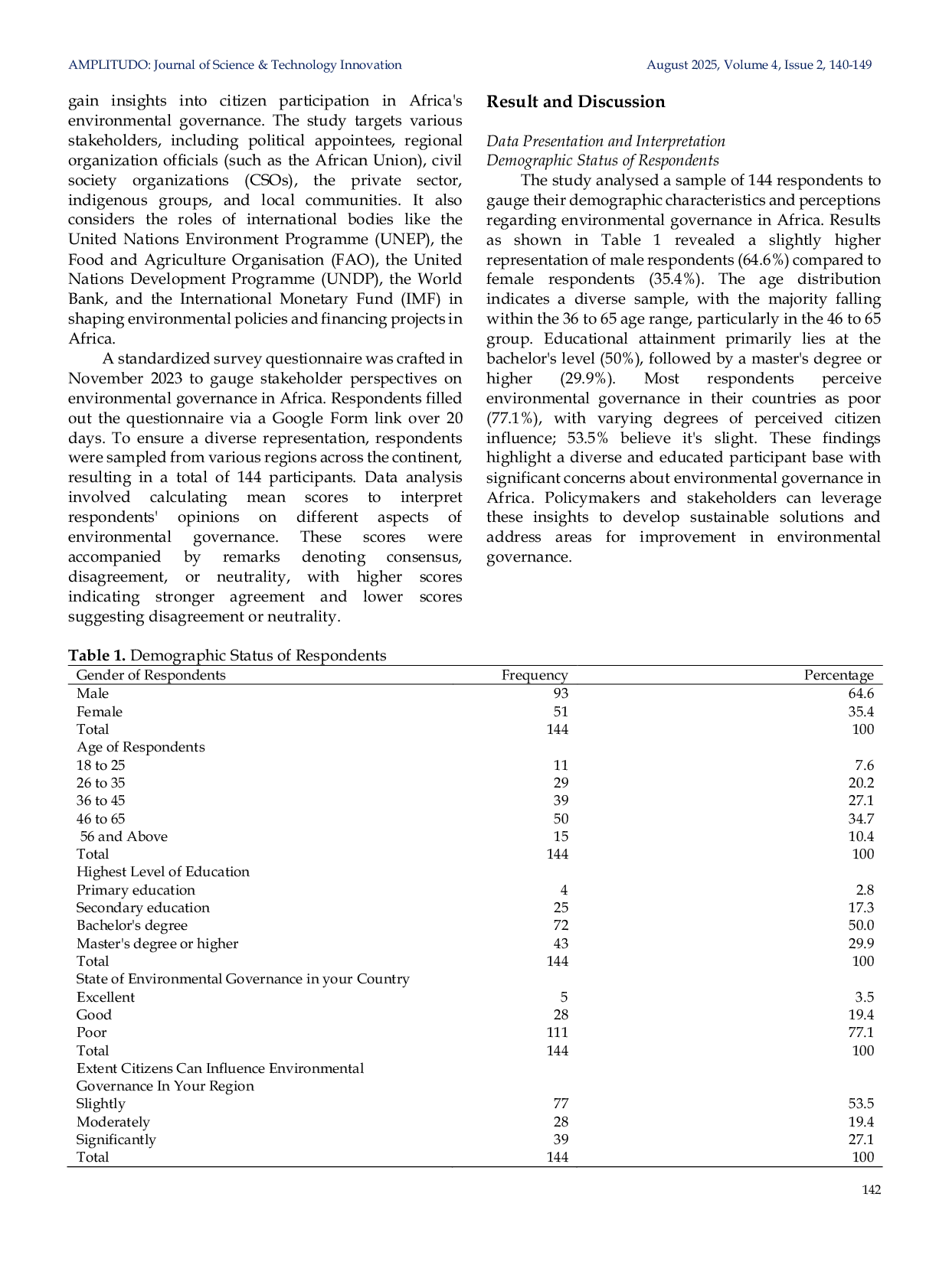 JURIS Empowering African Citizen for Sustainable Environmental Governance Envisioning a New Africa