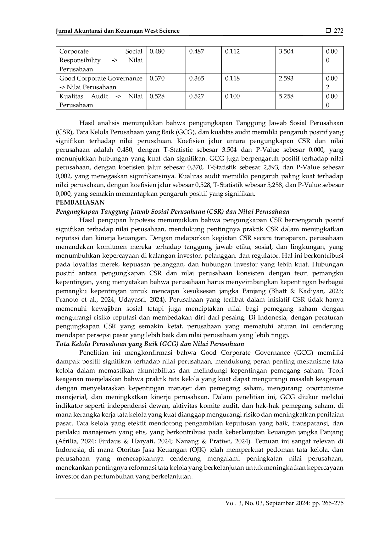 JURIS Pengaruh Pengungkapan Corporate Social Responsibility CSR Good Corporate Governance GCG dan Kualitas Audit terhadap Nilai Perusahaan di Bursa Efek Indonesia