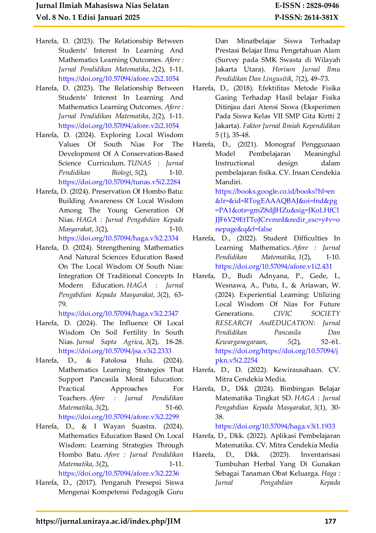 JURIS PENGARUH LINGKUNGAN KERJA TERHADAP KINERJA PEGAWAI DI UPTD PUSKESMAS HILISATARO KECAMATAN TOMA KABUPATEN NIAS SELATAN