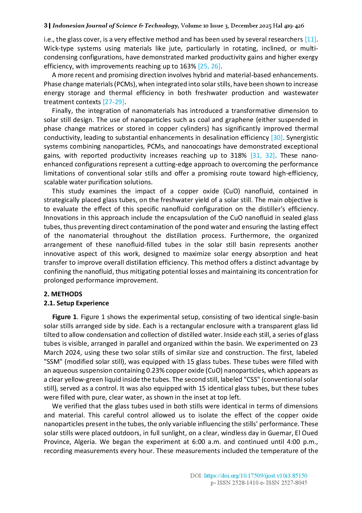 juris Innovative Nanofluid Encapsulation in Solar Stills Boosting Water Yield and Efficiency under Extreme Climate Supporting Sustainable Development Goals SDGs