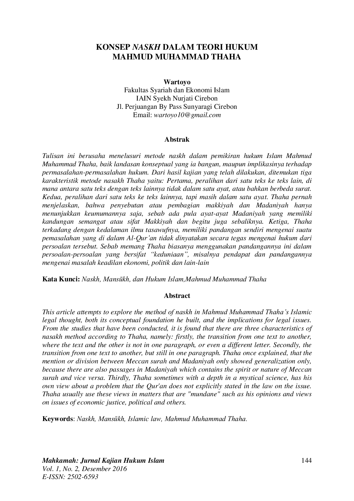 JURIS Konsep Naskh Dalam Teori Hukum