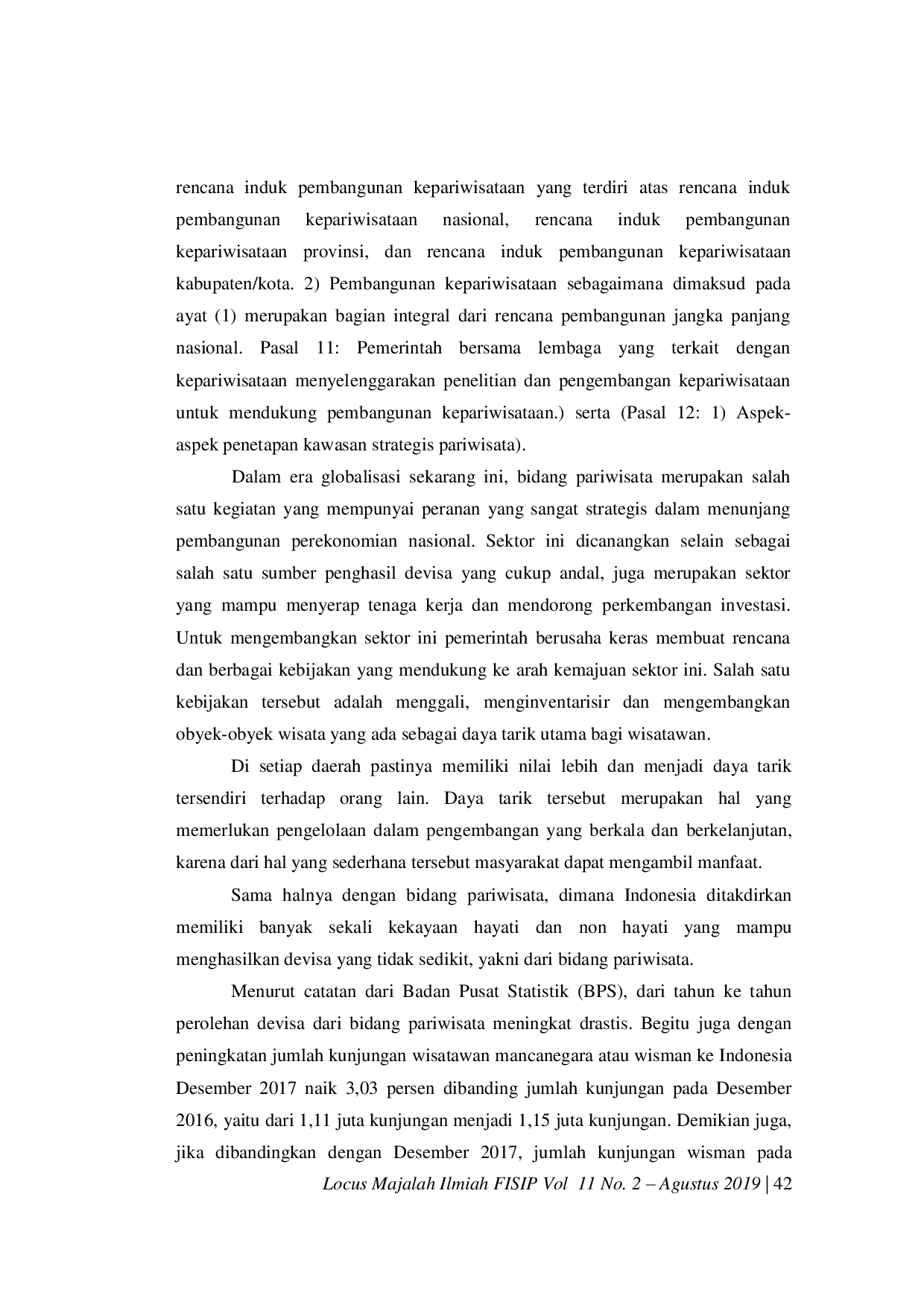 JURIS Peran Kelompok Sadar Wisata Pokdarwis Dalam Pengembangan Pariwisata Di Desa Munduk Kecamatan Banjar Kabupaten Buleleng