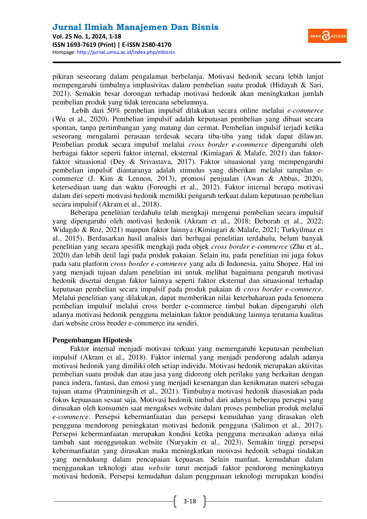 JURIS Hedonisme dan Impulsivitas Dalam Pembelian Produk Pakaian Melalui Cross Border E Commerce