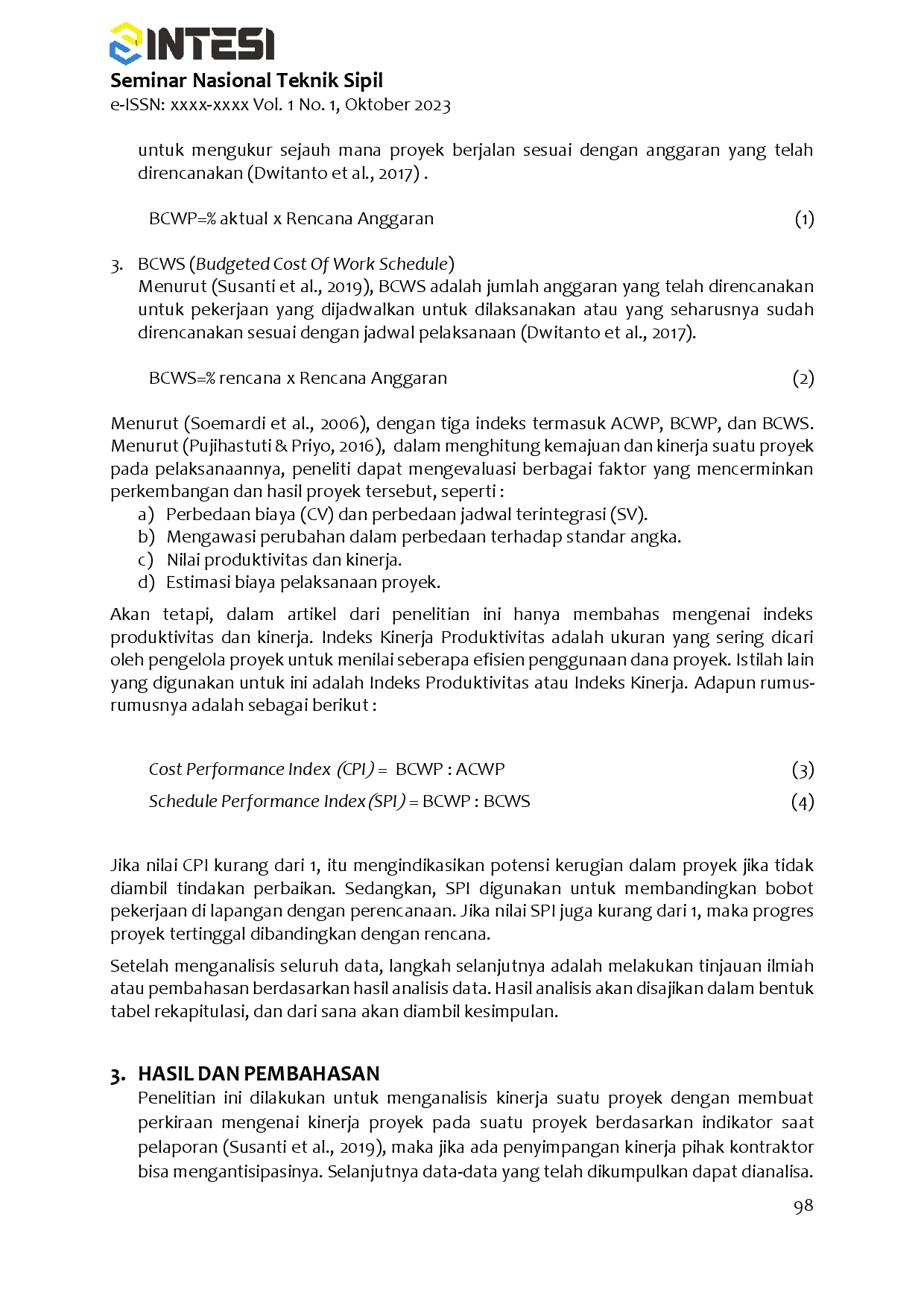 juris Analisa Konsep Nilai Hasil Pada Proyek Pembangunan Konstruksi Gedung Pada Gereja