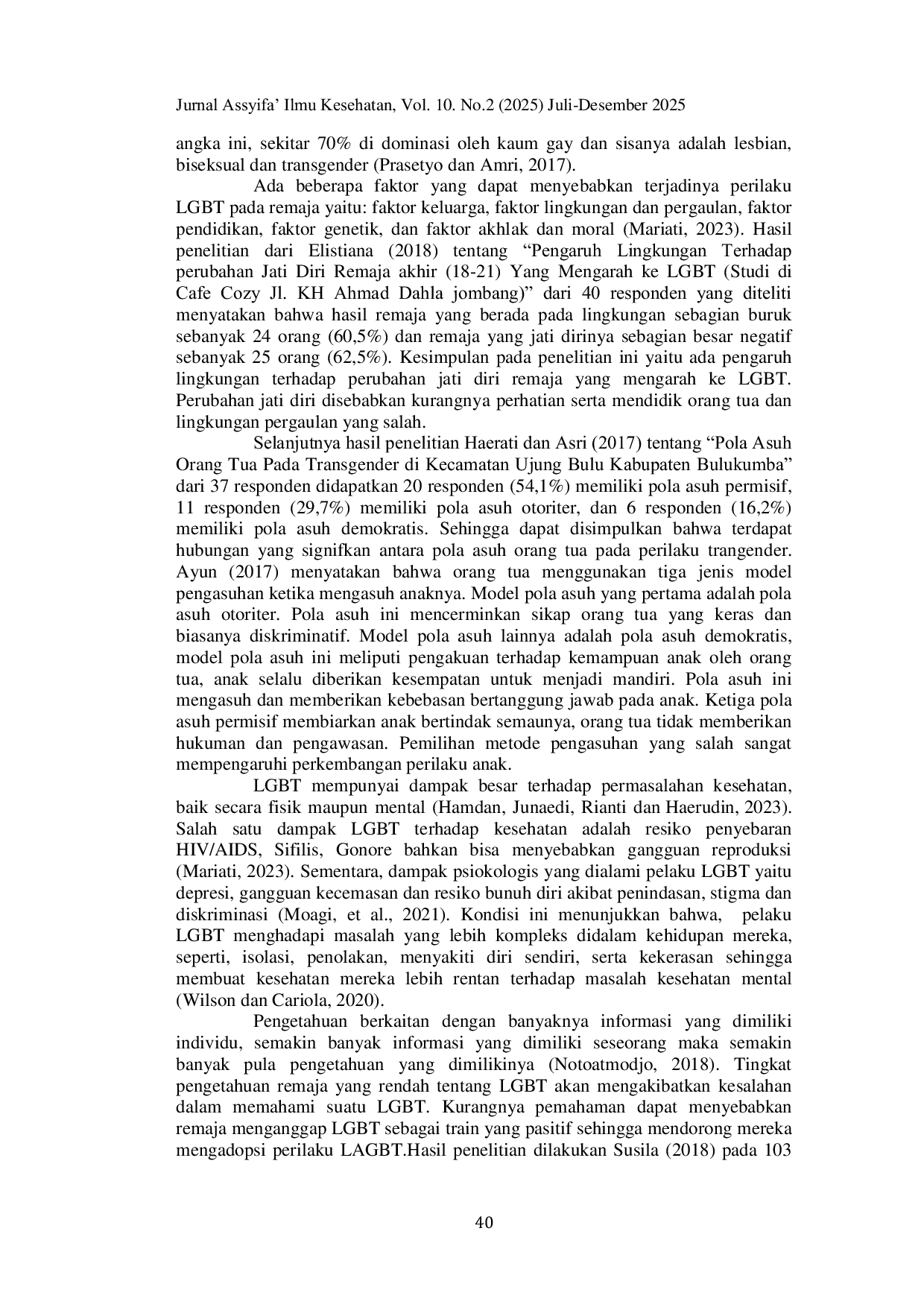 JURIS Pengetahuan Remaja tentang Lesbian Gay Biseksual dan Transgender LGBT