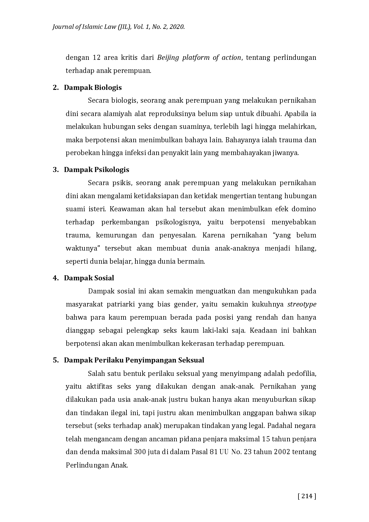 juris Dynamics of Marriage Age Limits in Indonesia A Study of Psychology and Islamic Law