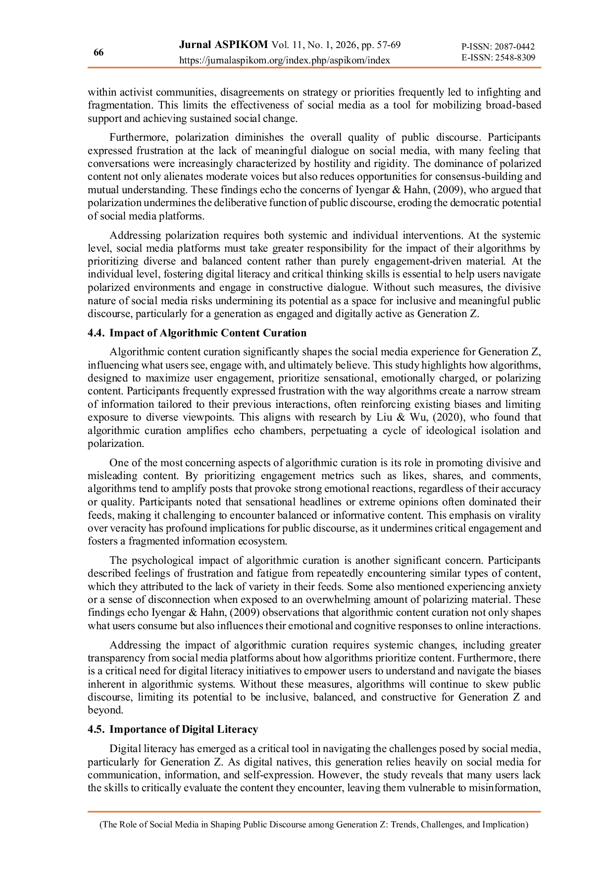 JURIS The Role of Social Media in Shaping Public Discourse among Generation Z Trends Challenges and Implication