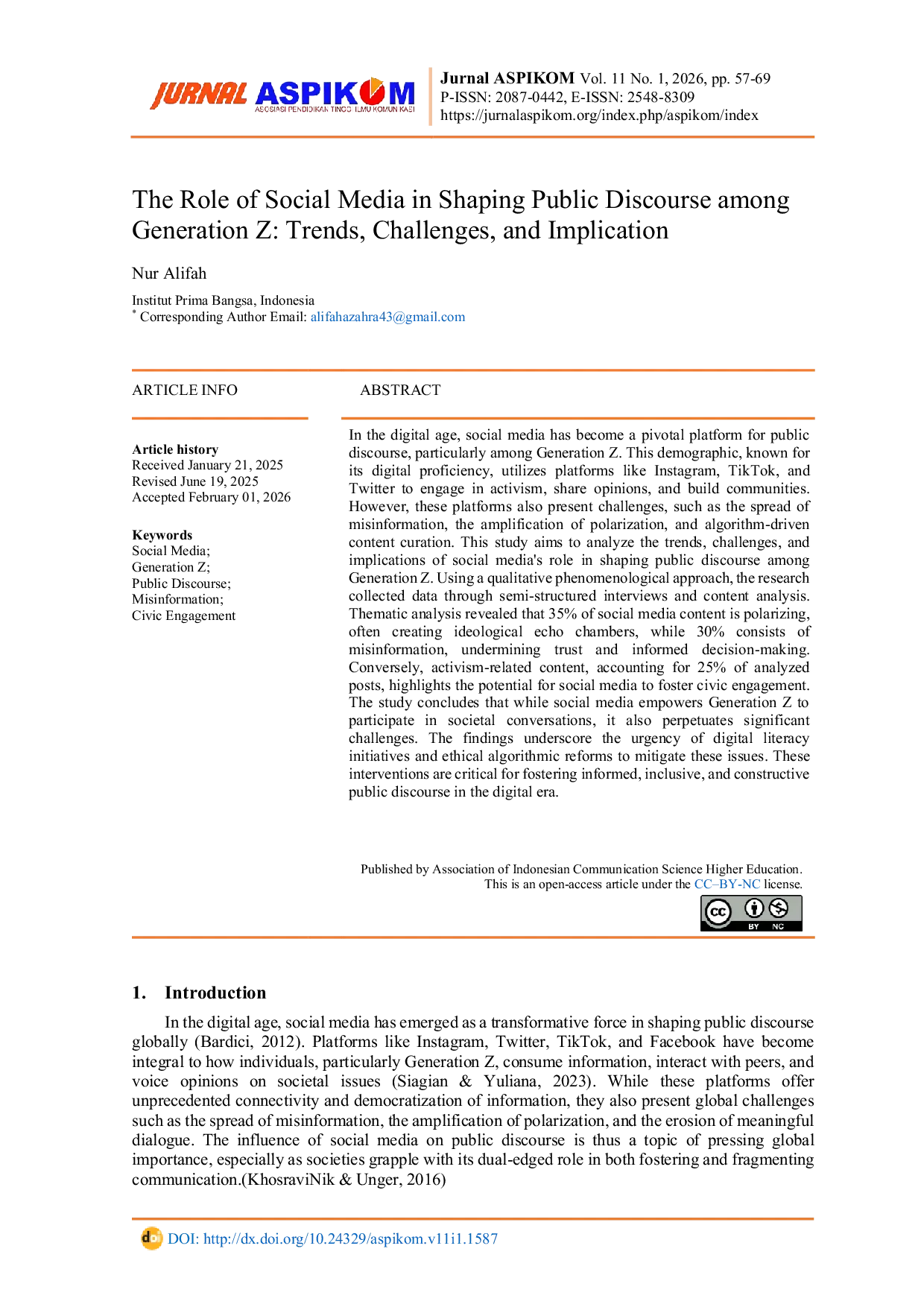 JURIS The Role of Social Media in Shaping Public Discourse among Generation Z Trends Challenges and Implication