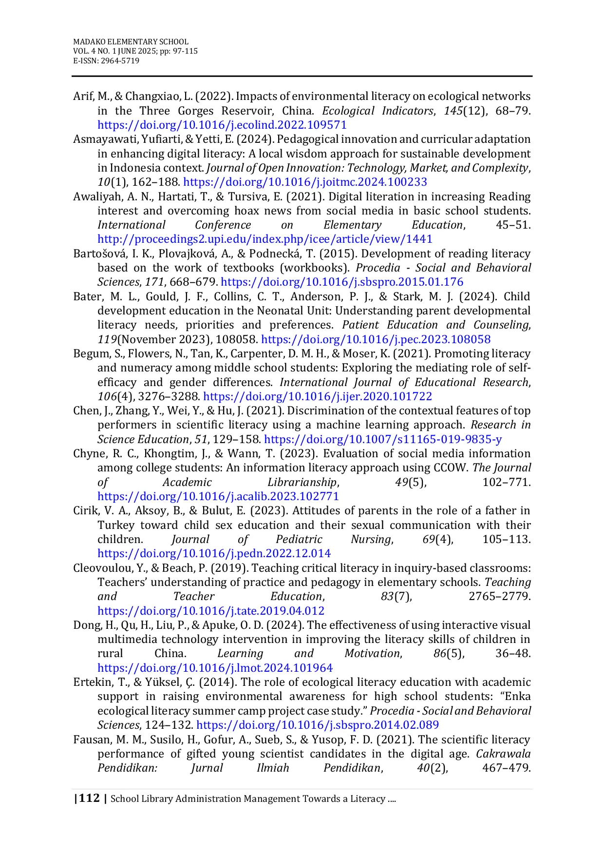 JURIS School Library Administration Management Towards a Literacy Based Educational Learning Center for Elementary School Students