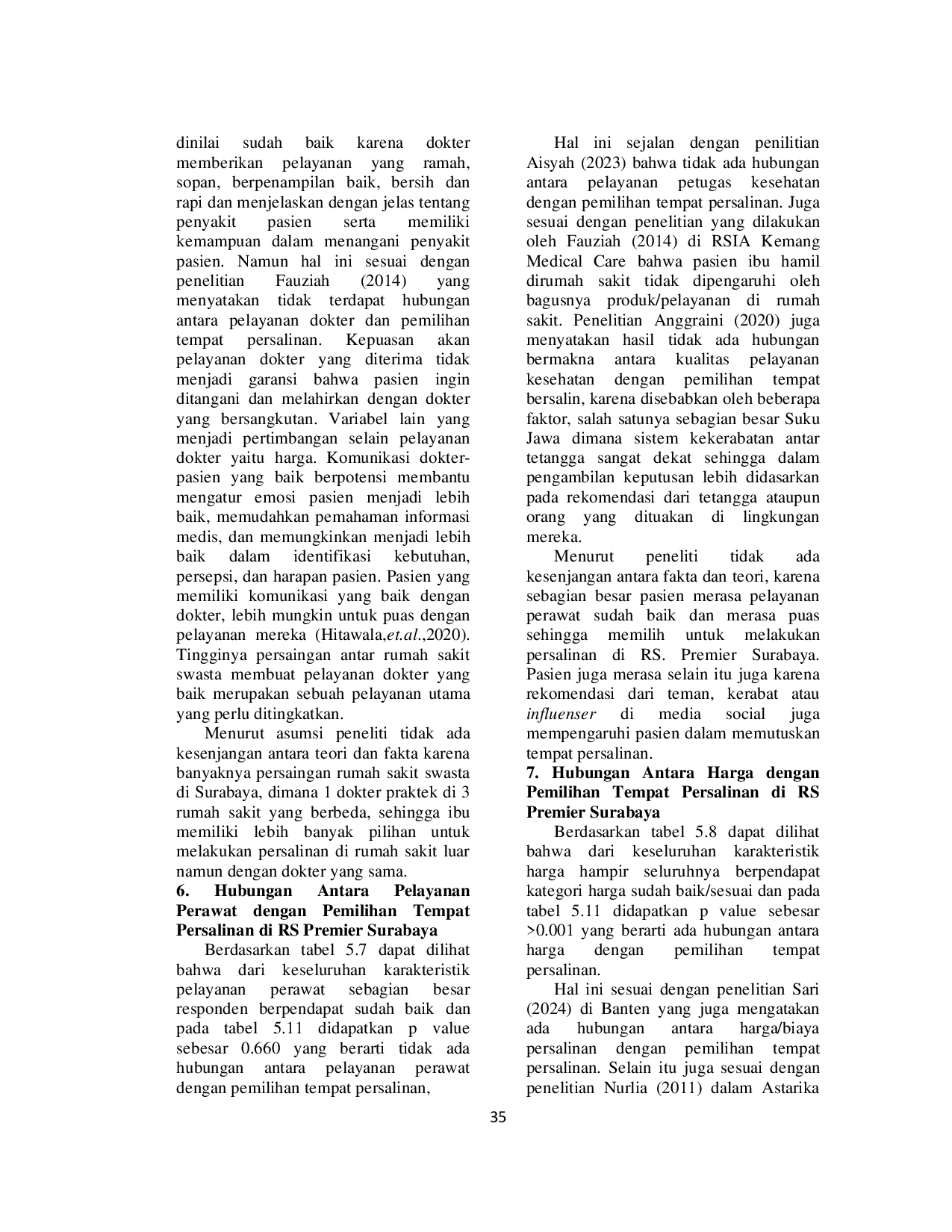 JURIS Analisis Faktor Faktor Yang Mempengaruhi Pemilihan Tempat Persalinan Pada Pasien Hamil Trimester III Di Poli Rumah Sakit Premier Surabaya