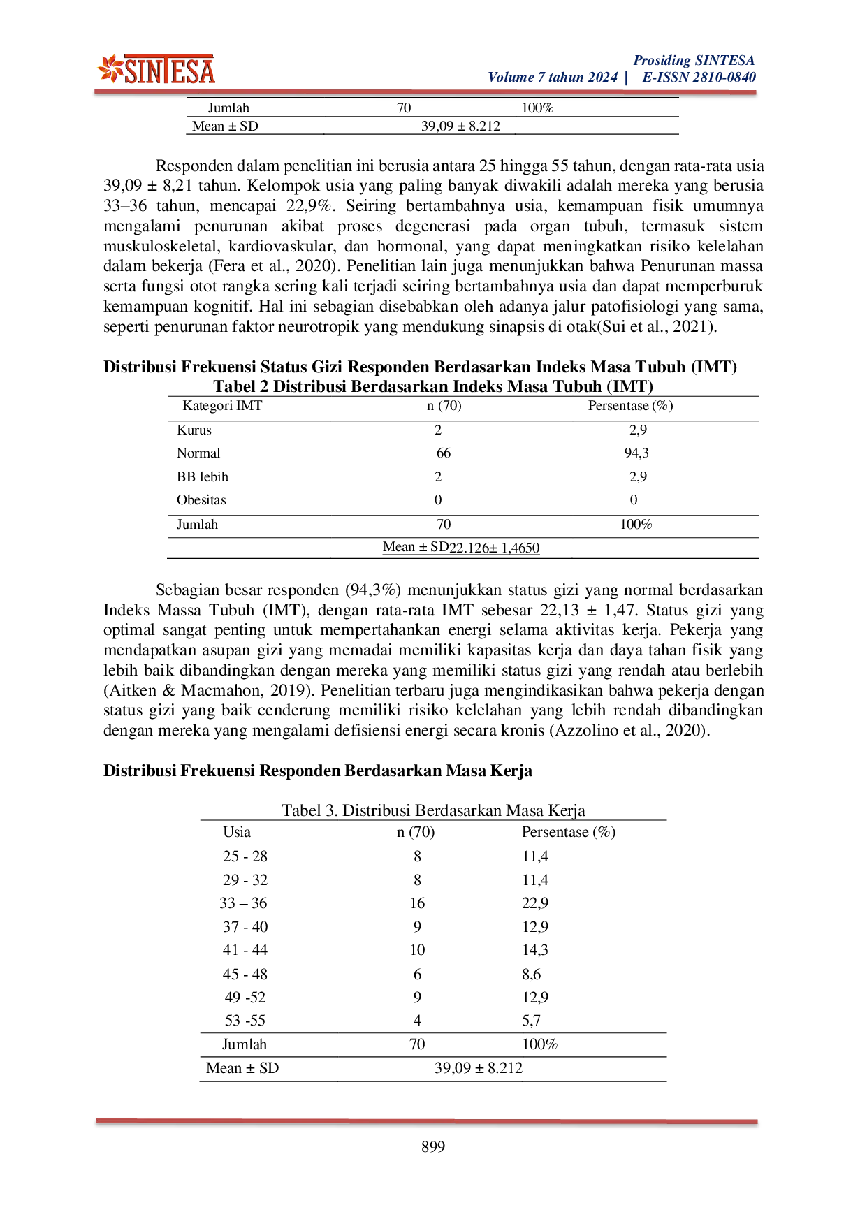 JURIS Gambaran Kelelahan Fisik Dan Psikologis Berdasarkan Dimensi Swedish Occupational Fatigue Index Pekerja Garmen Di Pt Asa