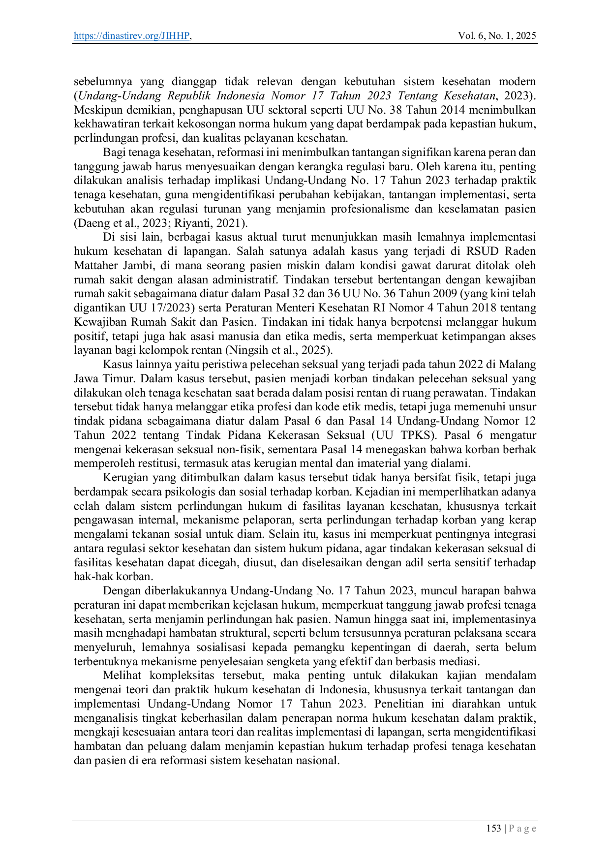 JURIS Teori dan Praktik Hukum Kesehatan Tantangan dan Implementasi di Indonesia