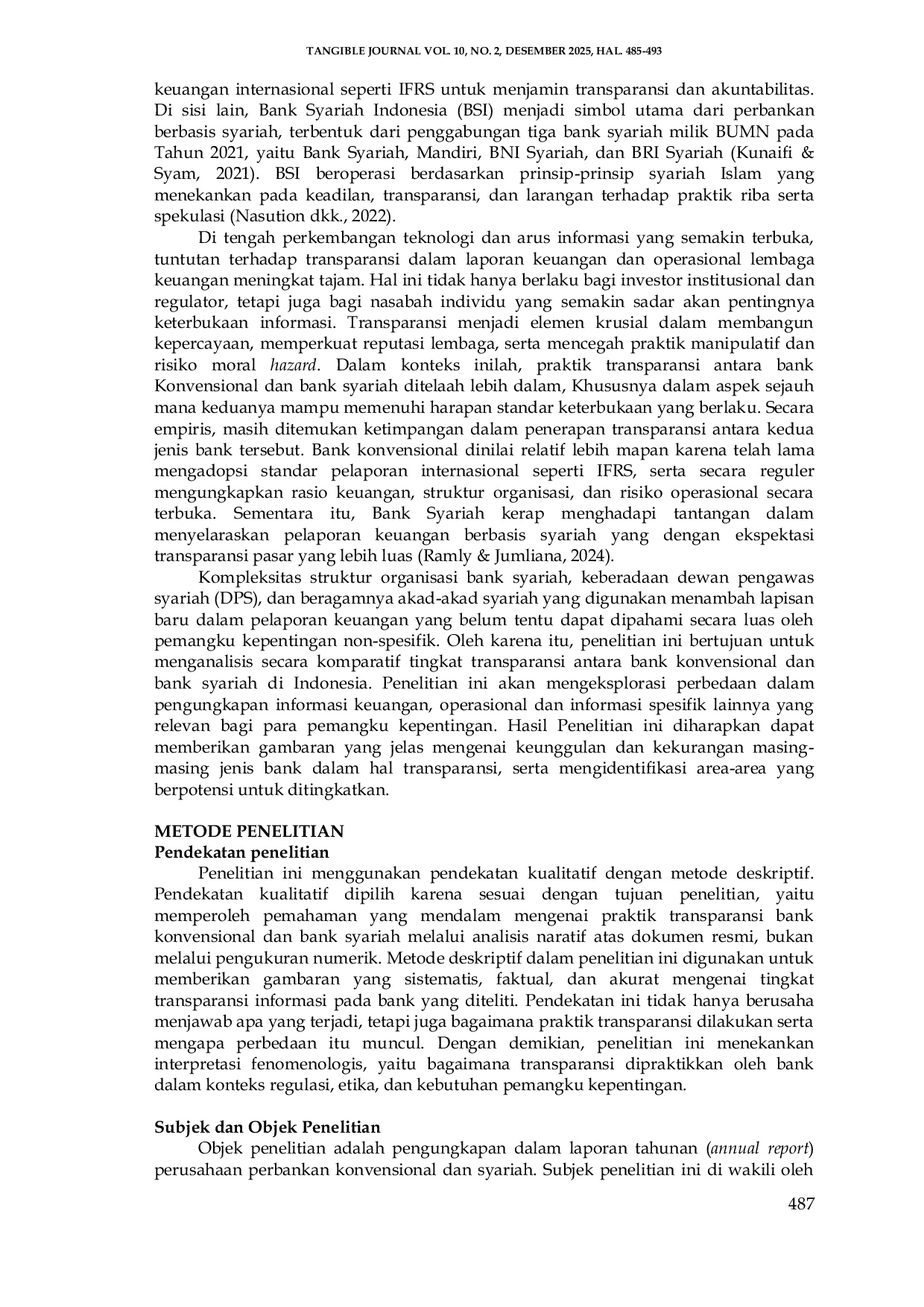 JURIS Analisis Komparatif Tingkat Transparansi antara Bank Konvensional dan Bank Syariah di Indonesia