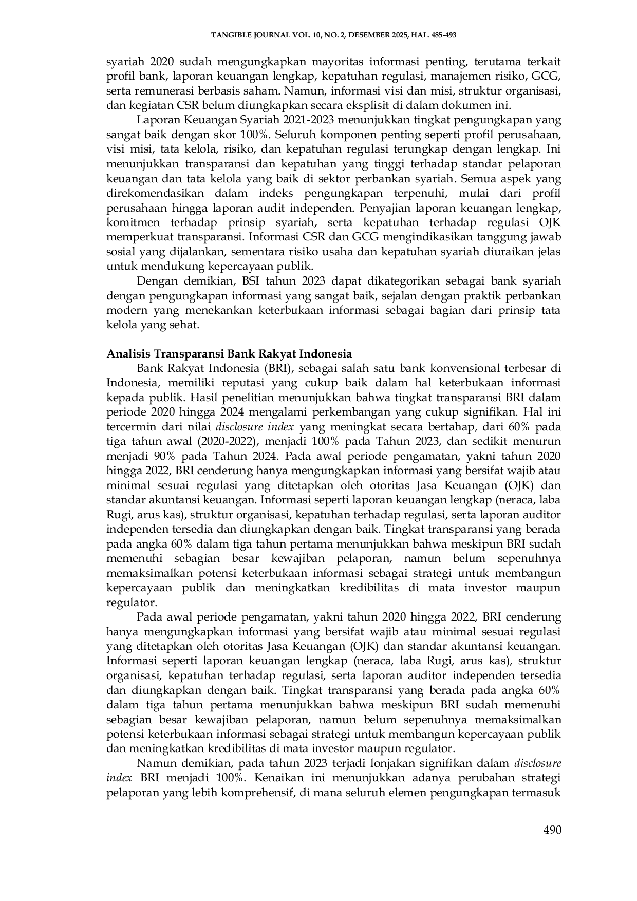 JURIS Analisis Komparatif Tingkat Transparansi antara Bank Konvensional dan Bank Syariah di Indonesia