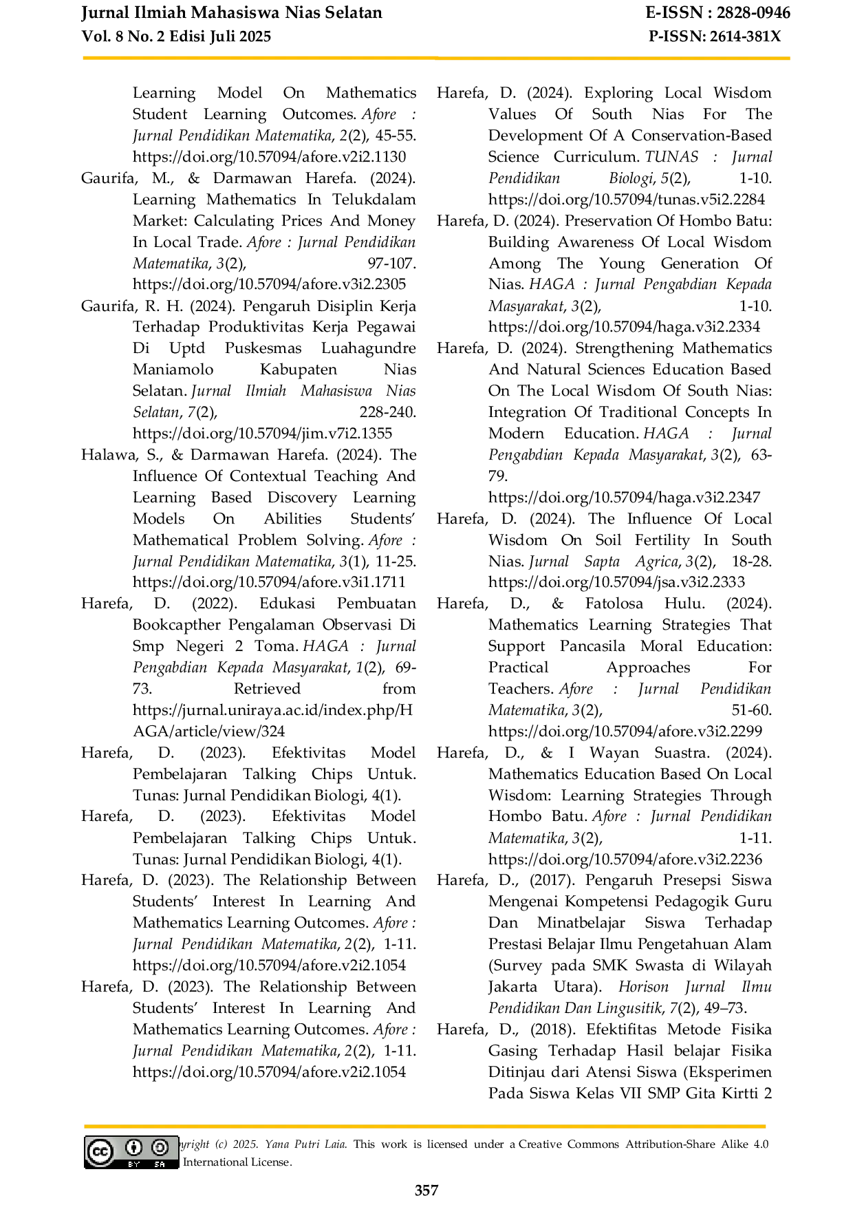 JURIS PENGARUH KOMUNIKASI TERHADAP KINERJA PEGAWAI PADA KANTOR CAMAT ULUSUSUA KABUPATEN NIAS SELATAN