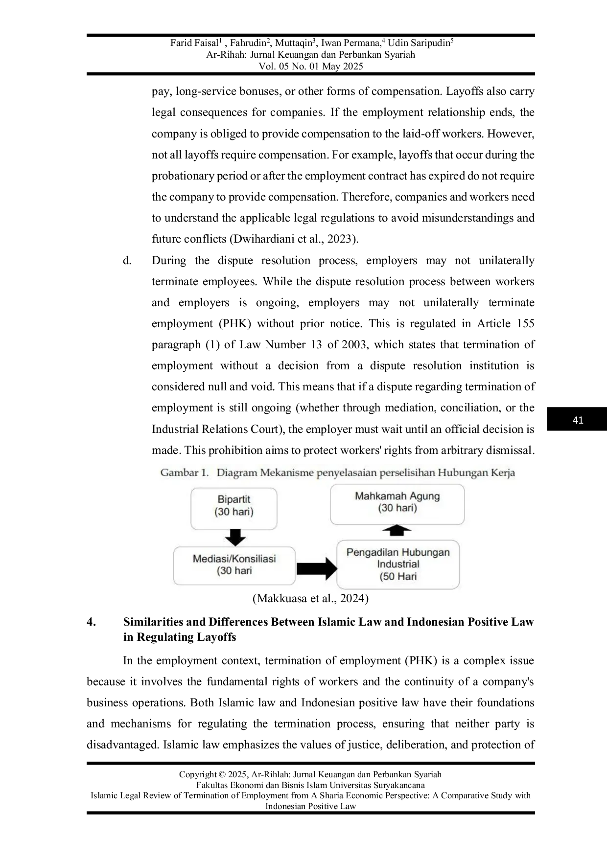 JURIS Tinjauan Hukum Islam Terhadap Pemutusan Hubungan Kerja Dari Perspektif Ekonomi Syariah Studi Komparatif Dengan Hukum Positif Indonesia