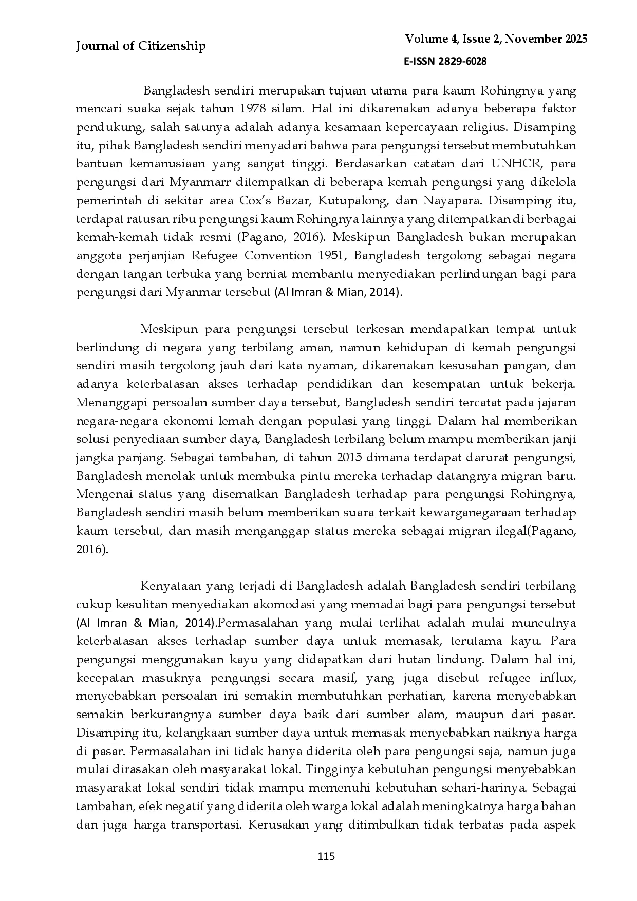 juris Resettlement sebagai Durable Solution Reorientasi Kebijakan Bangladesh dalam Krisis Pengungsi Rohingnya