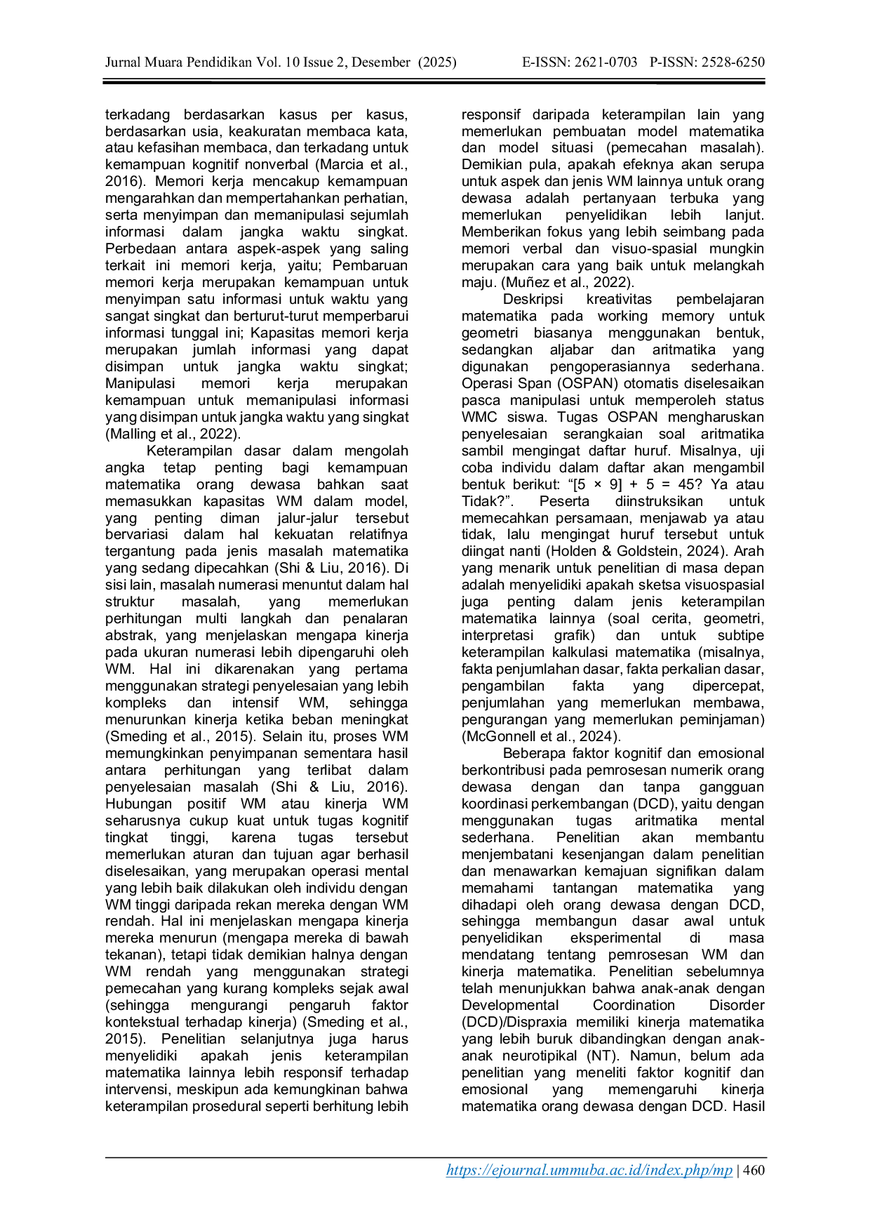 JURIS Working Memory Dan Kreativitas Dalam Penelitian Pembelajaran Matematika Tinjauan Literatur Sistematik