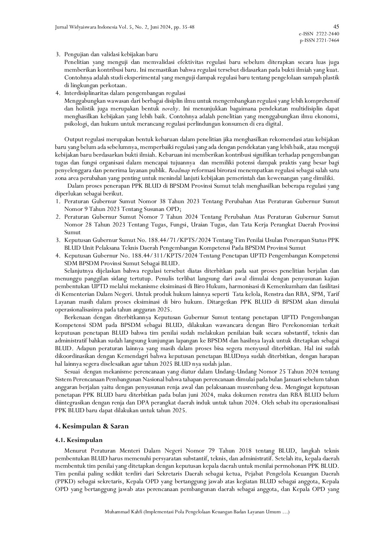 JURIS Implementasi Pola Pengelolaan Keuangan Badan Layanan Umum Daerah pada Entitas Pelatihan Aparatur Pemerintah