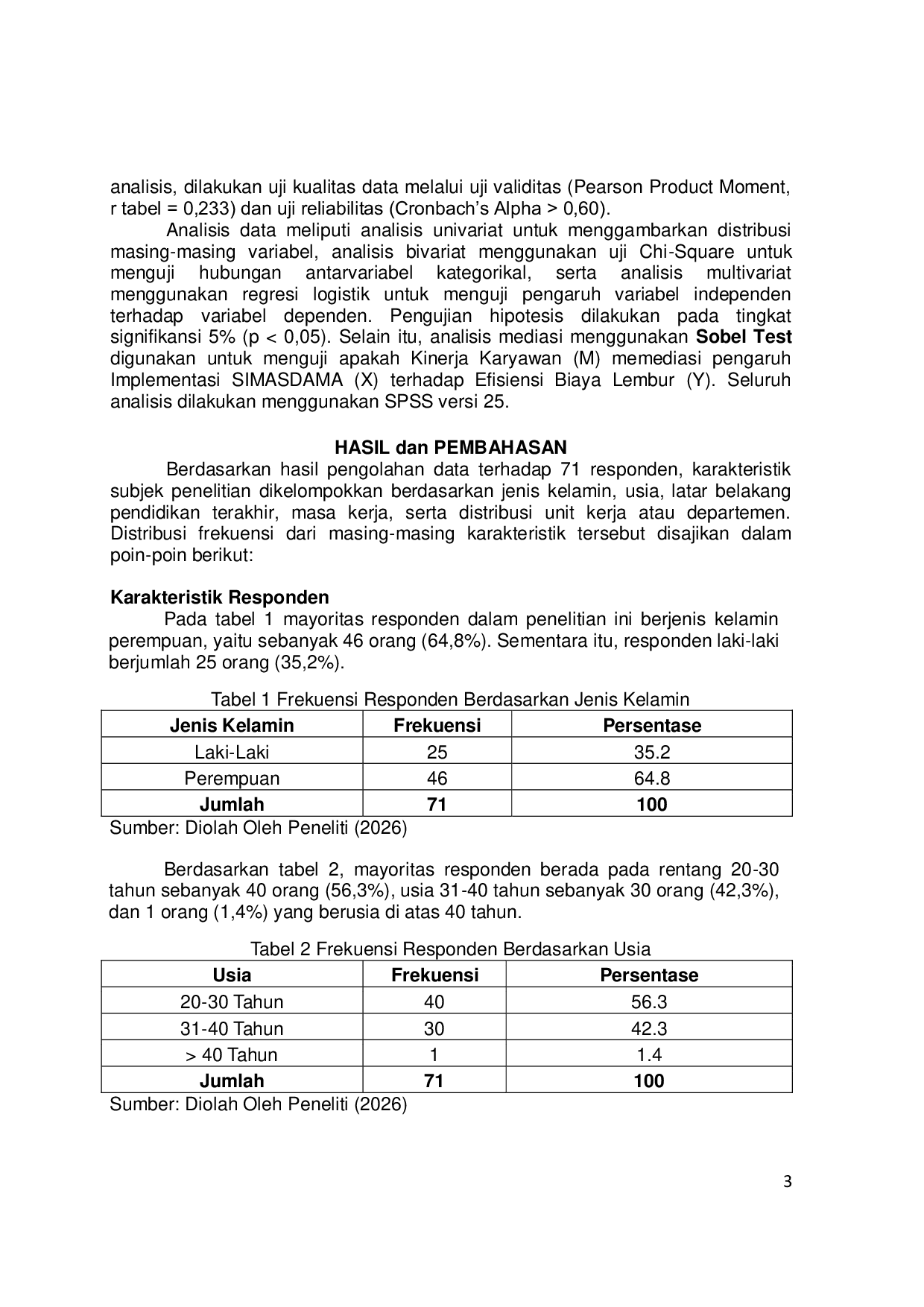 JURIS The Effect of the Implementation of the Human Resource Management Information System SIMASDAMA on Employee Performance and Hospital Overtime Cost Efficiency Pengaruh Implementasi Sistem Informasi M