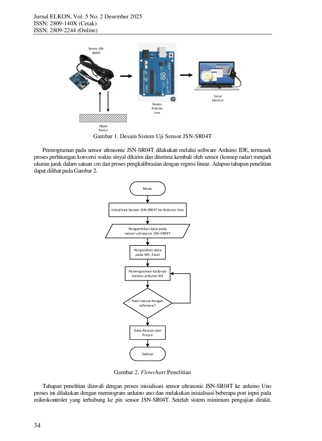 JURIS Analisis Kalibrasi Sensor Ultrasonic JSN SR04T pada Sistem Peringatan Dini Banjir Menggunakan Pendekatan Regresi Linier