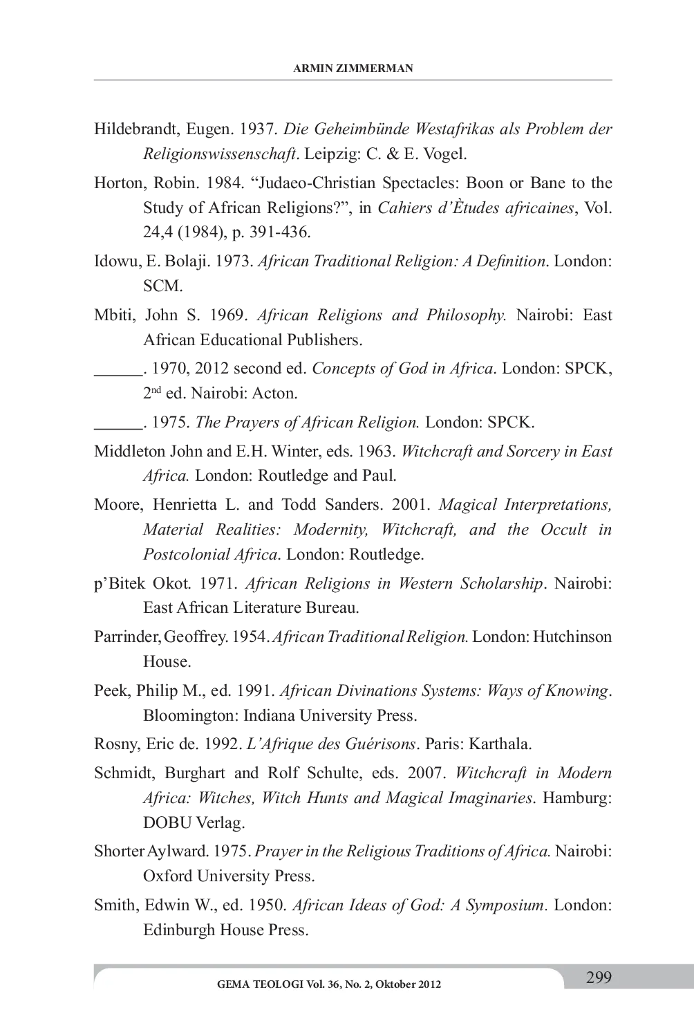 JURIS General Features Of African Traditional Religions