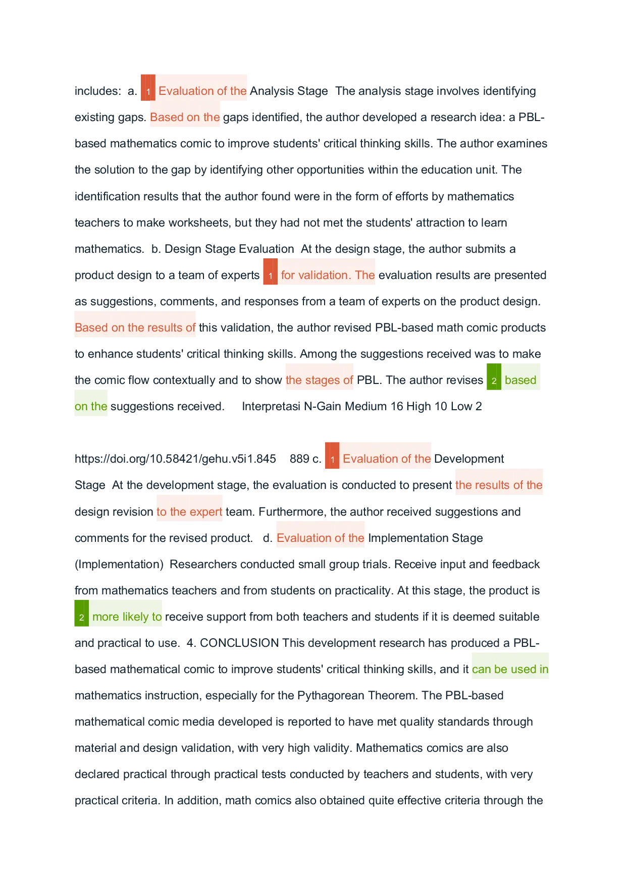 JURIS Development of PBL Based Math Comics for the Improvement of Students Critical Thinking Skills