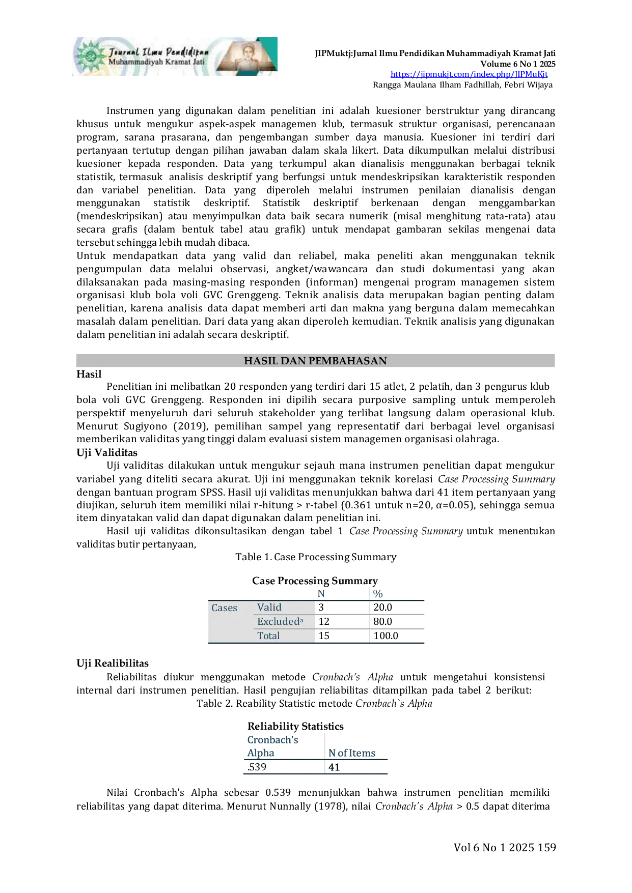JURIS Evaluasi Manajemen Sistem Organisasi Klub Bola Voli GVC Grengeng Kecamatan Karanganyar Kabupaten Kebumen