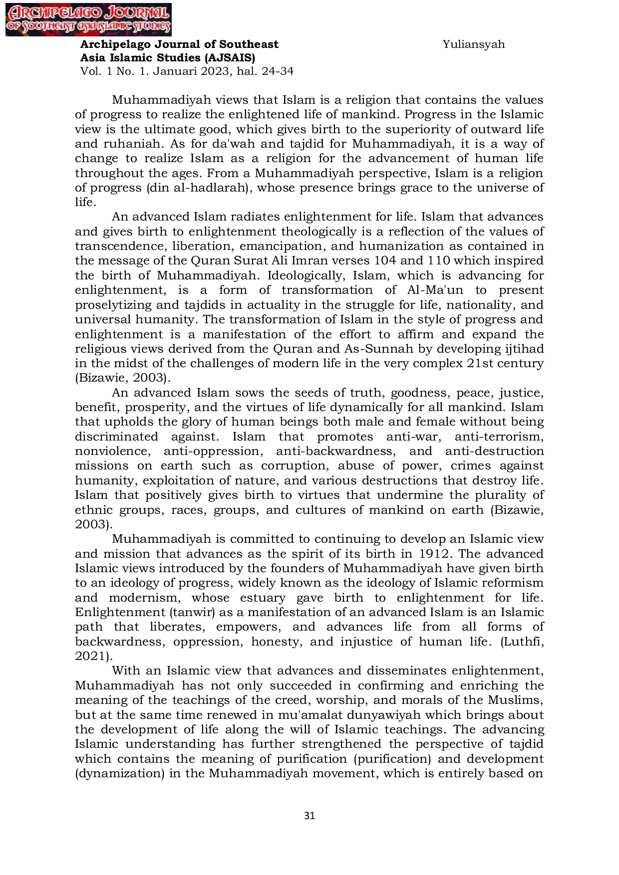 JURIS Islam Nusantara And Islam Advance In The Perspective Of Nahdlatul Ulama And Muhammadiyah