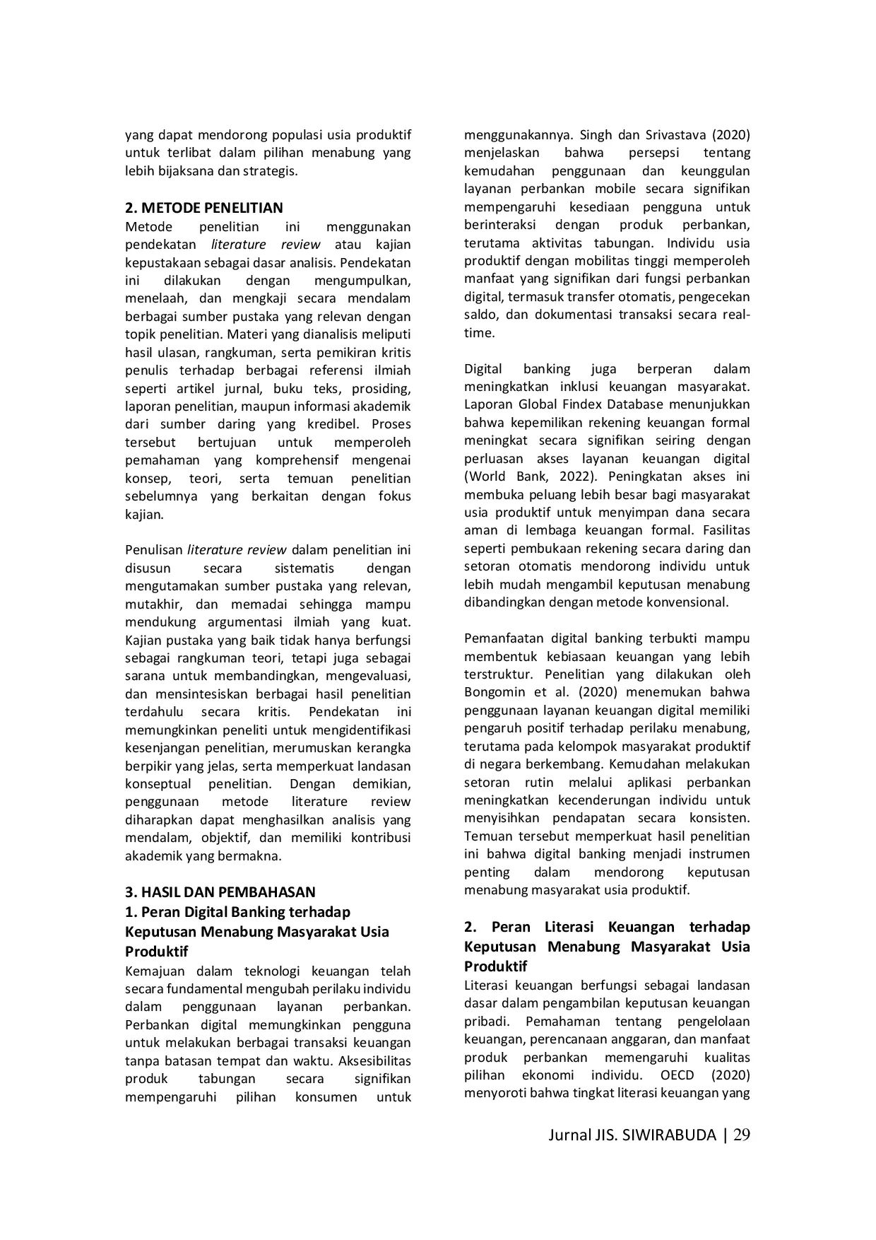 JURIS Transformasi Perilaku Keuangan di Era Digital Pengaruh Digital Banking dan Literasi Keuangan terhadap Keputusan Menabung Masyarakat Usia Produktif