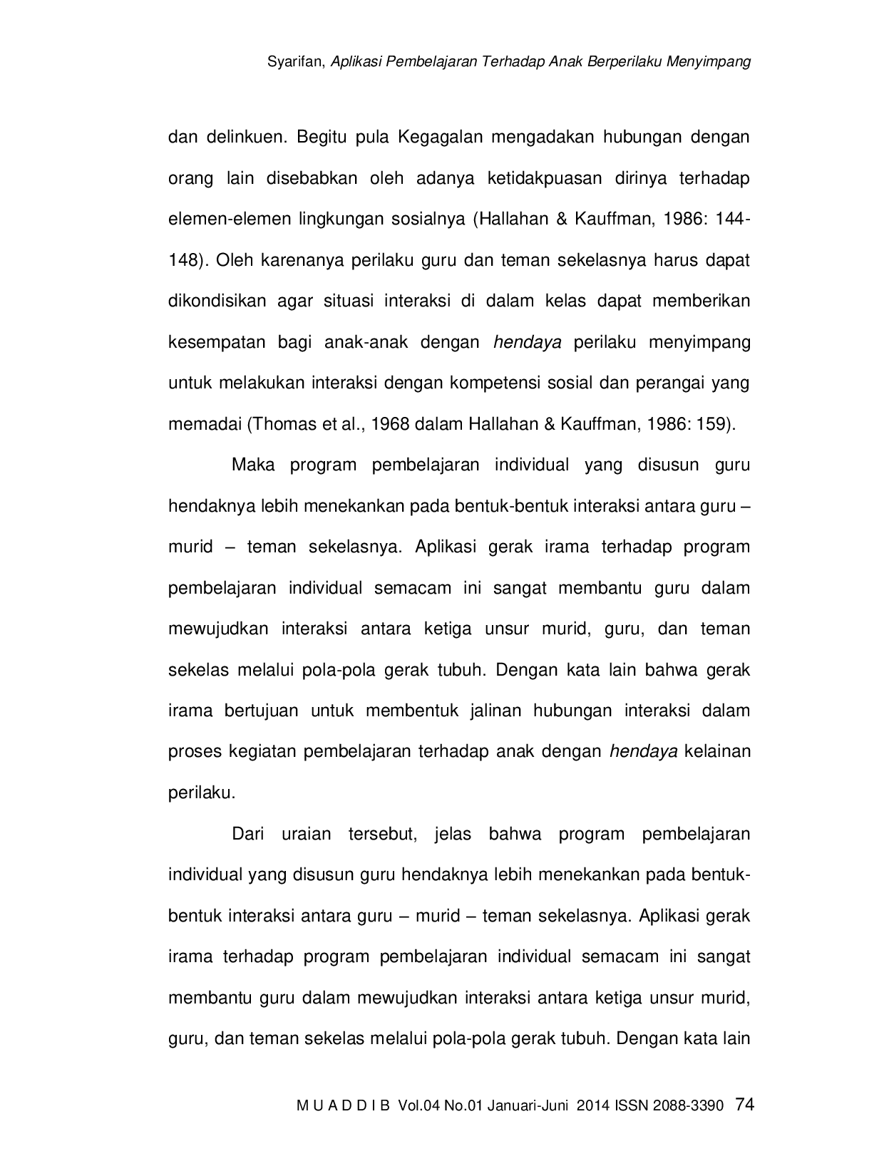 JURIS Aplikasi Pembelajaran Terhadap Anak Berperilaku Menyimpang