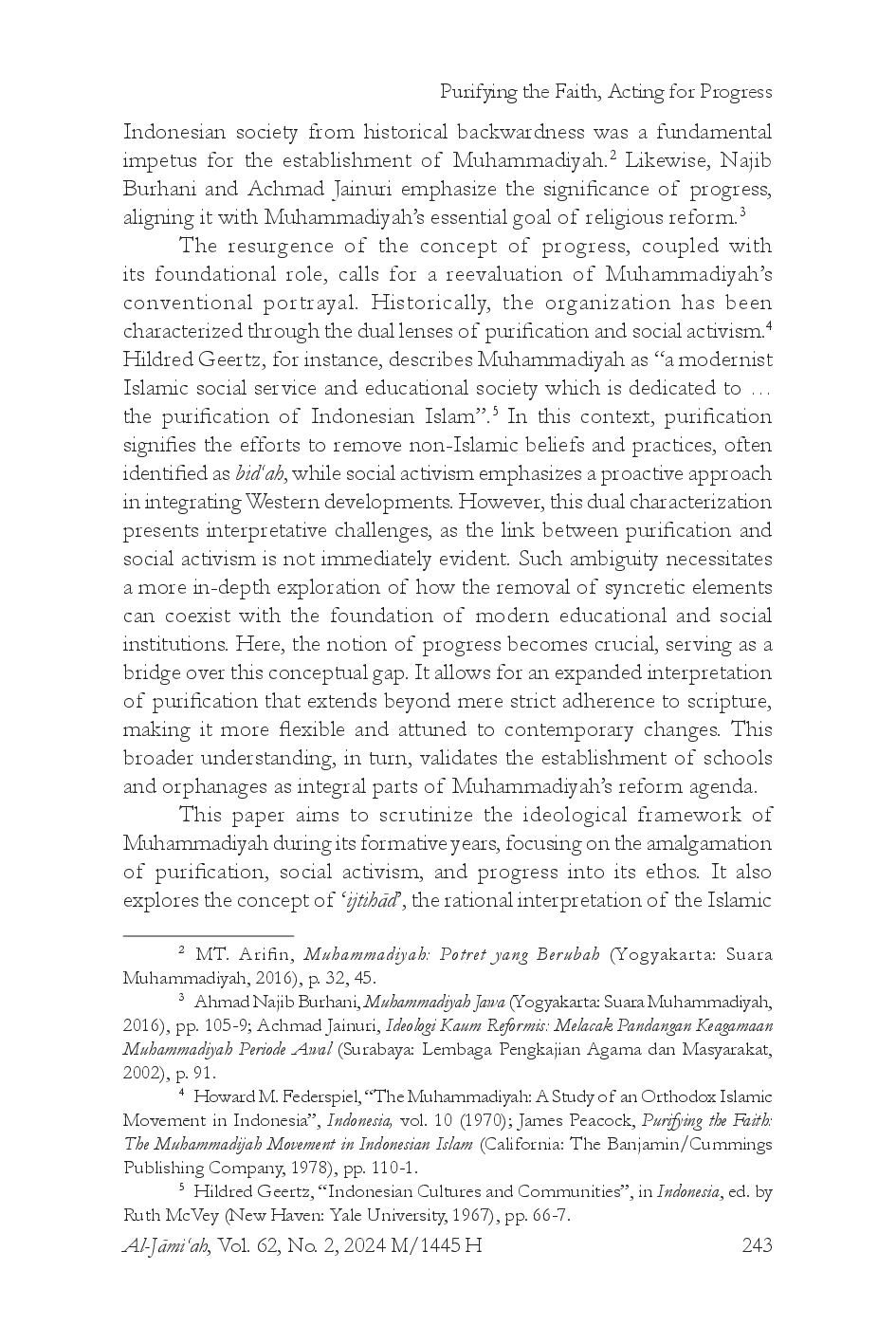 juris Purifying the Faith Acting for Progress Reinterpreting Muhammadiyah