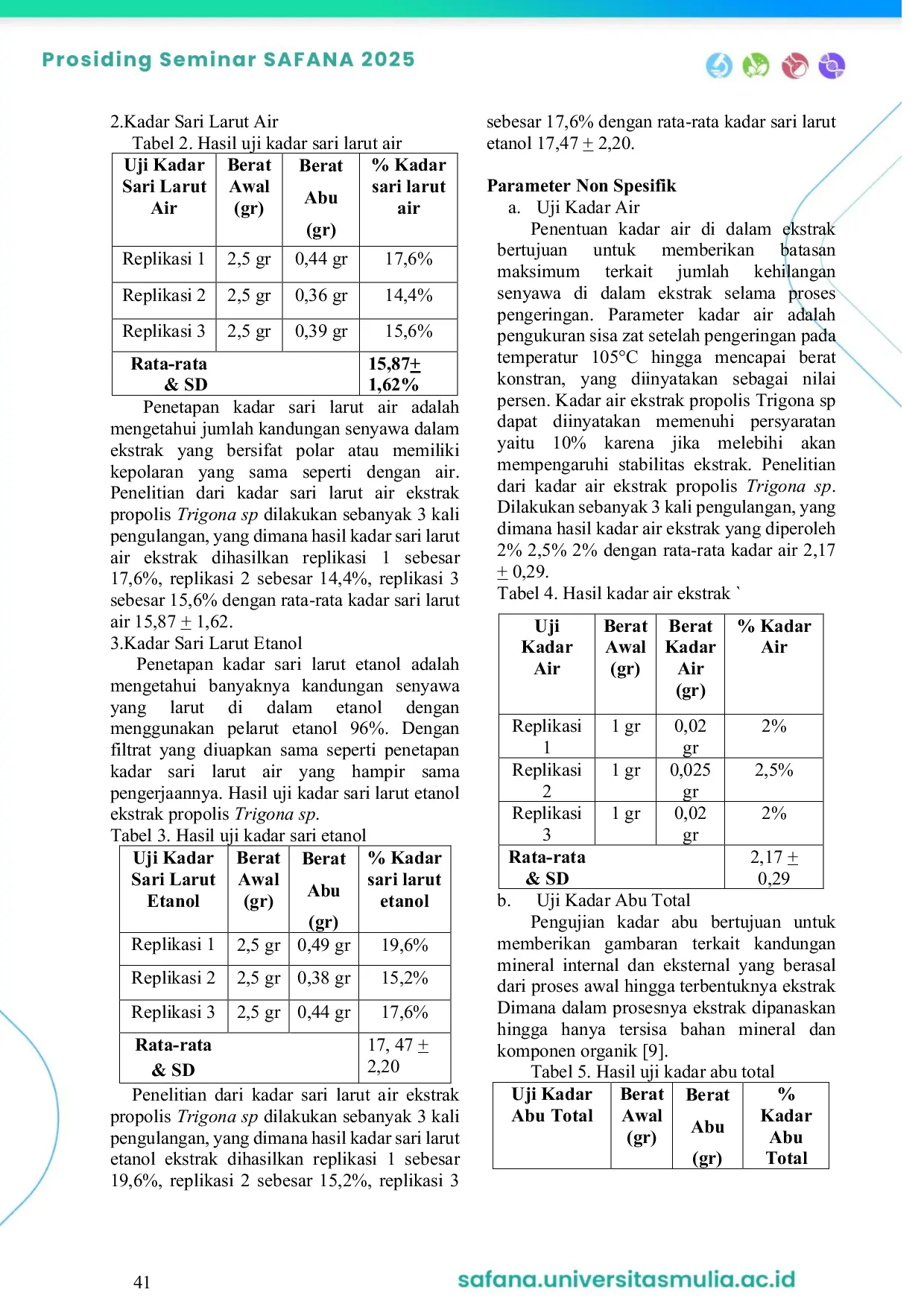 JURIS Standardisasi dan Penetapan Kadar Flavonoid Total Ekstrak Propolis Trigona Sp Asal Balikpapan