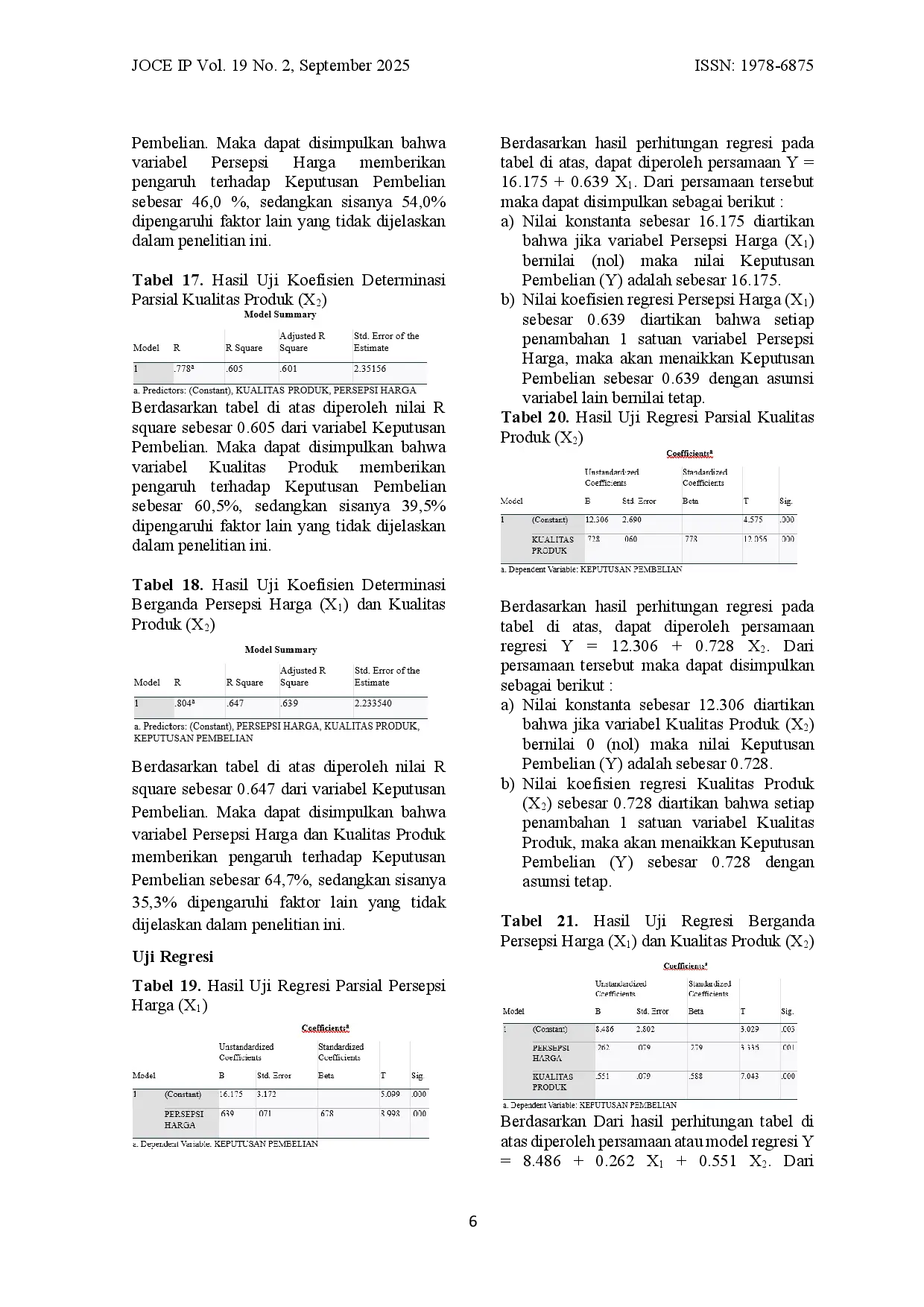 juris Pengaruh Persepsi Harga dan Kualitas Produk terhadap Keputusan Pembelian Body Wash di Alfamart Tc23 Citra Raya Tangerang