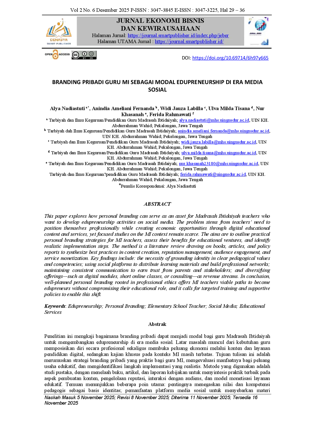 juris Branding Pribadi Guru Mi Sebagai Modal Edupreneurship Di Era Media Sosial