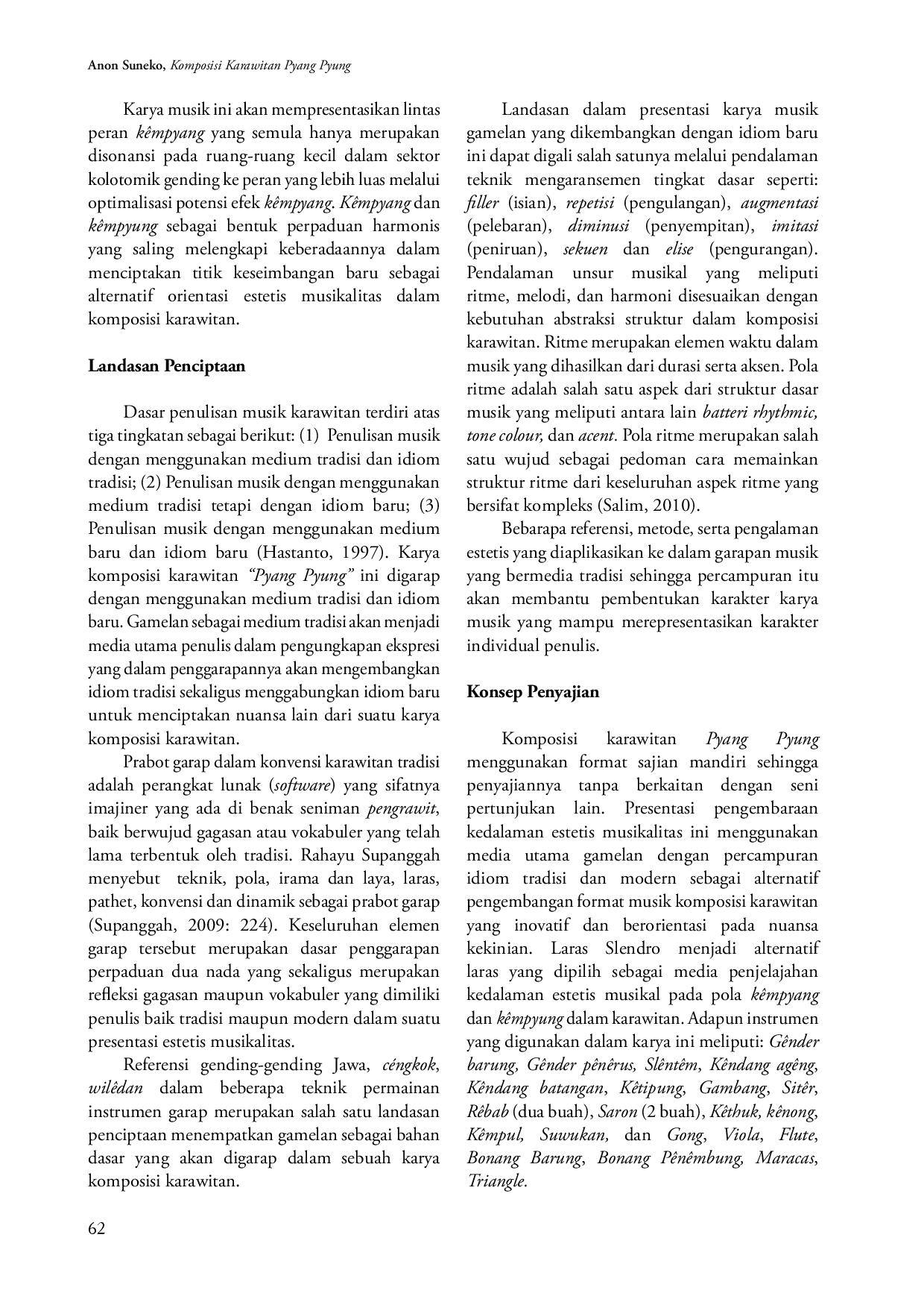 juris Pyang Pyung Sebuah Komposisi Karawitan