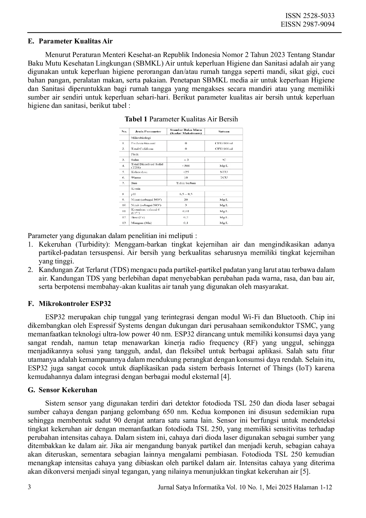 JURIS Rancang Bangun Alat Penjernih Air Tanah Untuk Rumah Tangga Berbasis Internet Of Things