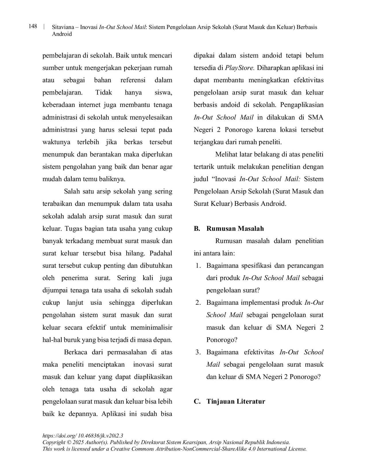 JURIS In Out School Mail Innovation School Archive Management System Incoming and Outgoing Mail Based on Android