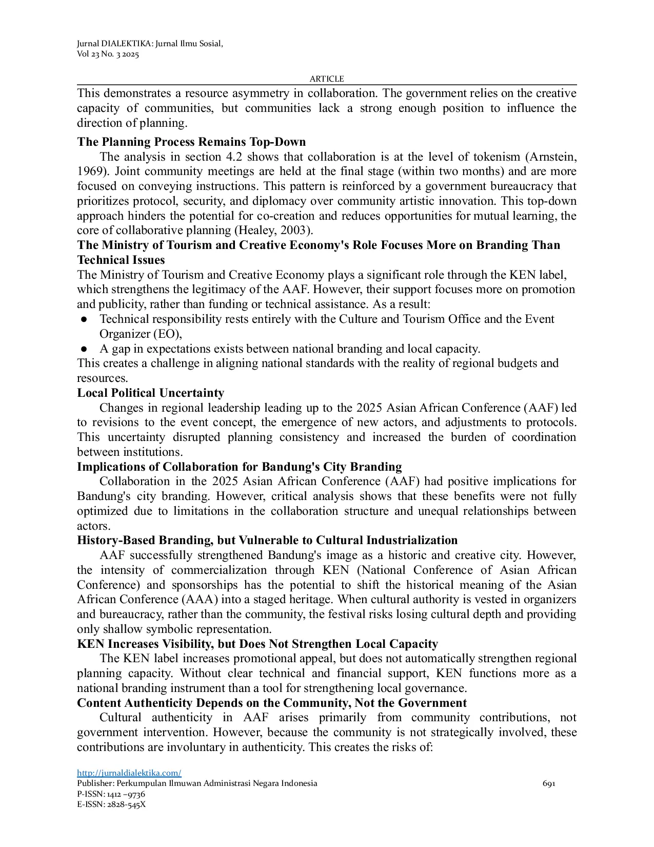 JURIS Multi Stakeholder Collaboration on Planning the Asia Africa Festival in Bandung City