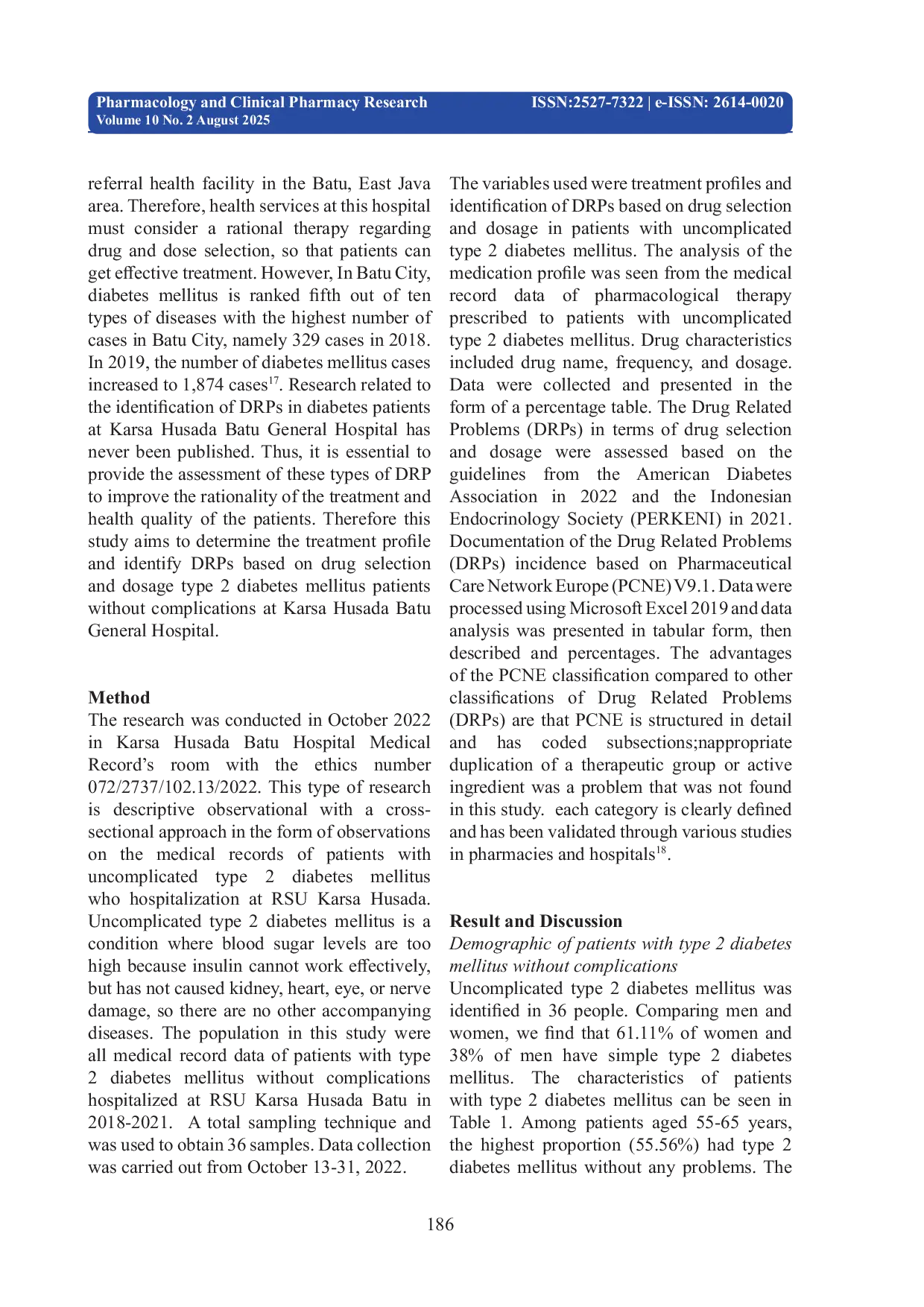 JURIS Identification of Drug Related Problems DRPs Based on Drug and Dosage Selection in Type 2 Diabetes Mellitus Patients