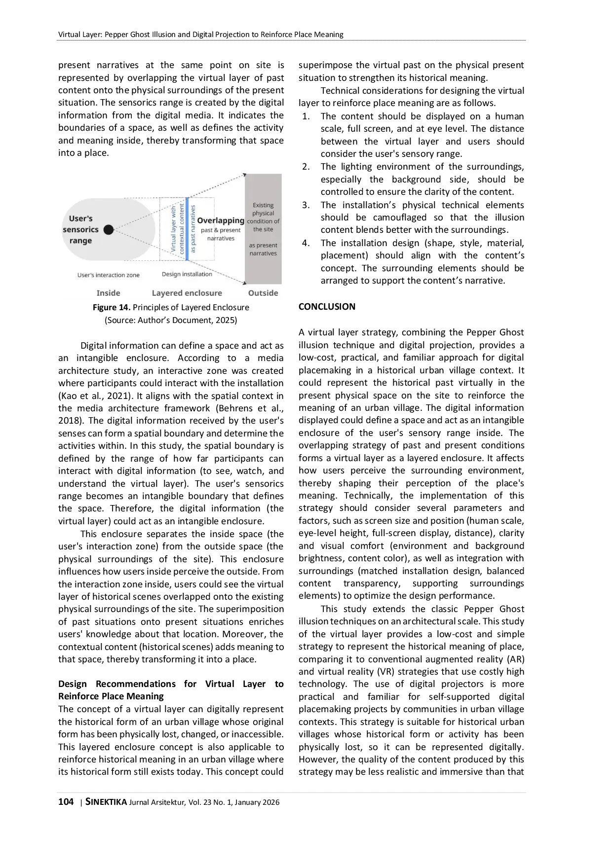 JURIS Virtual Layer Pepper Ghost Illusion and Digital Projection to Reinforce Place Meaning