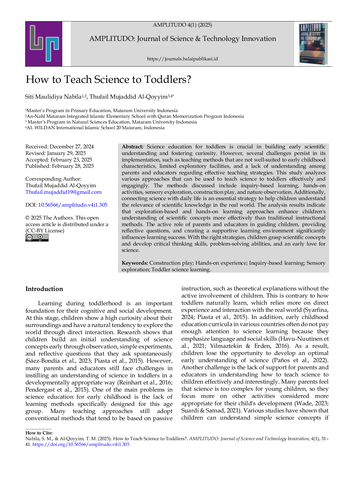JURIS How to Teach Science to Toddlers