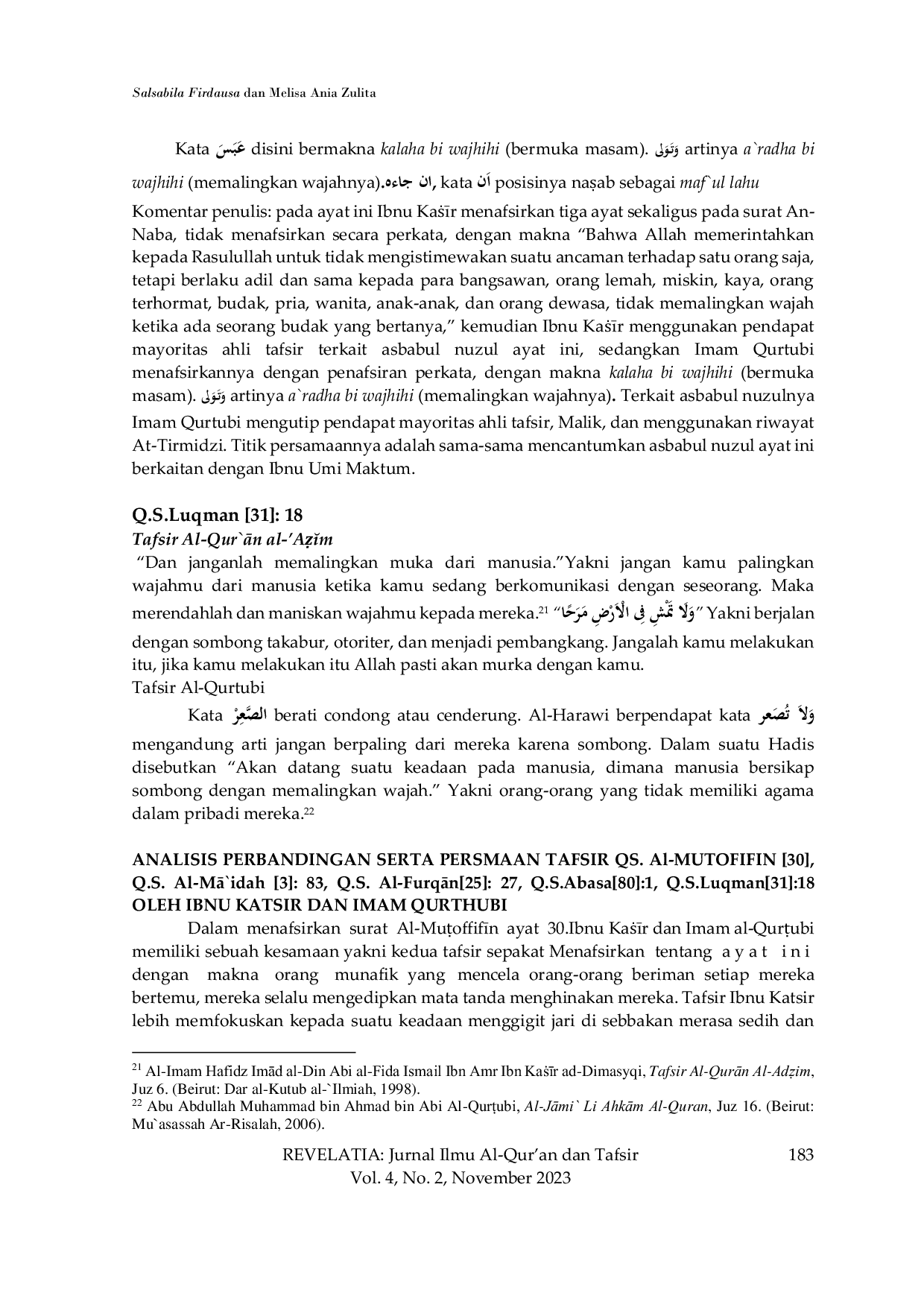 JURIS Komunikasi Bahasa Tubuh Dalam Perspektif Al Qur an Studi Tafsir Al Qur An Al Aem Dan JAmi Li AukAm Al Qur An