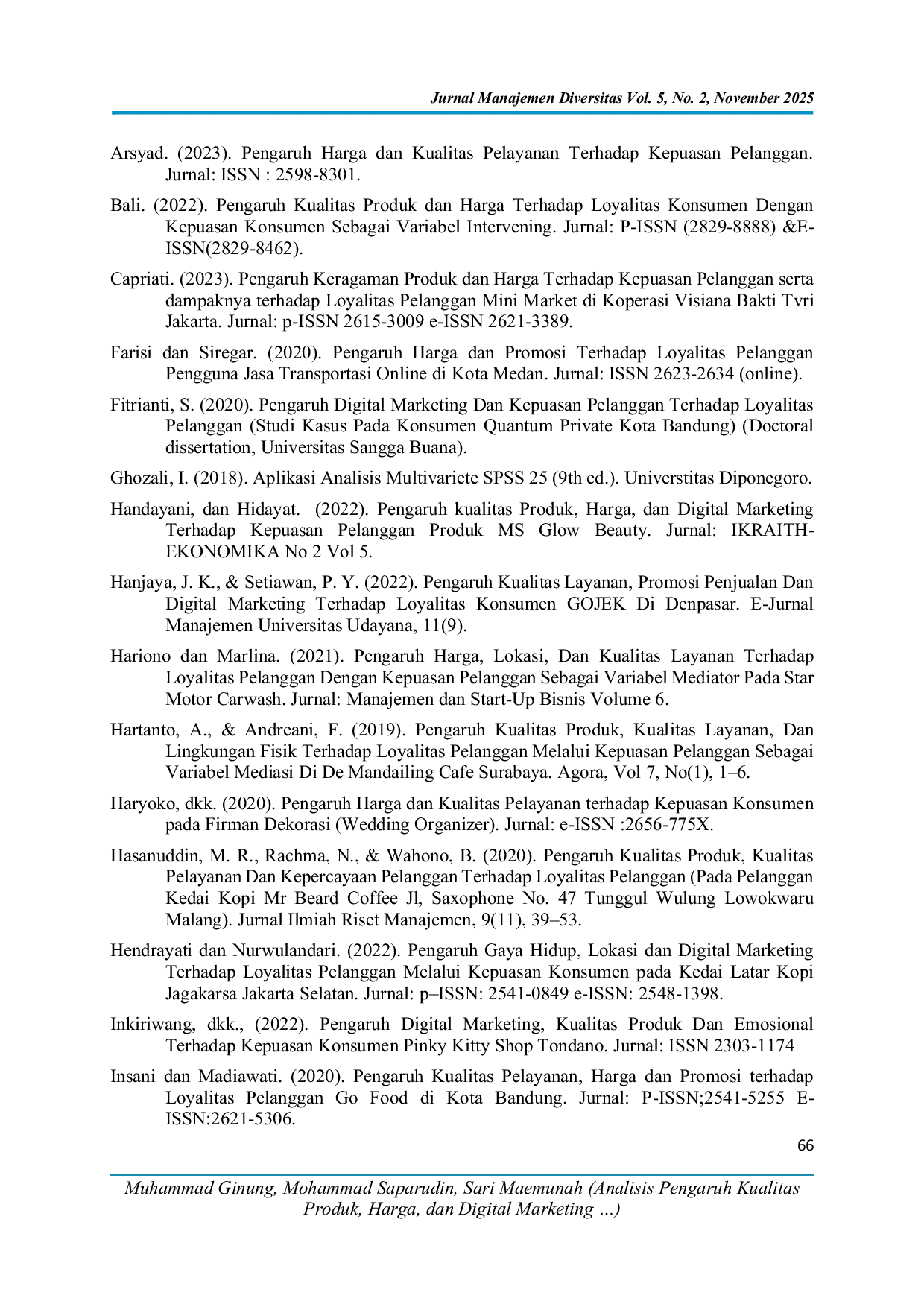 JURIS Analisis Pengaruh Kualitas Produk Harga Dan Digital Marketing Terhadap Loyalitas Pelanggan Melalui Kepuasan Pelanggan Pada Pt Samara Cipta Solusindo