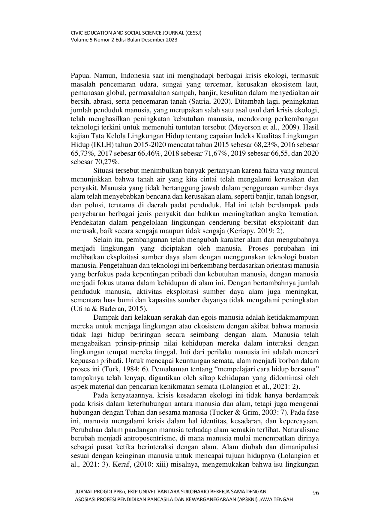 JURIS LITERASI EKOLOGIS LITERASI EKOLOGIS Implementasi Pendidikan Lingkungan Hidup bagi Siswa SMP Negeri Se Distrik Sentani