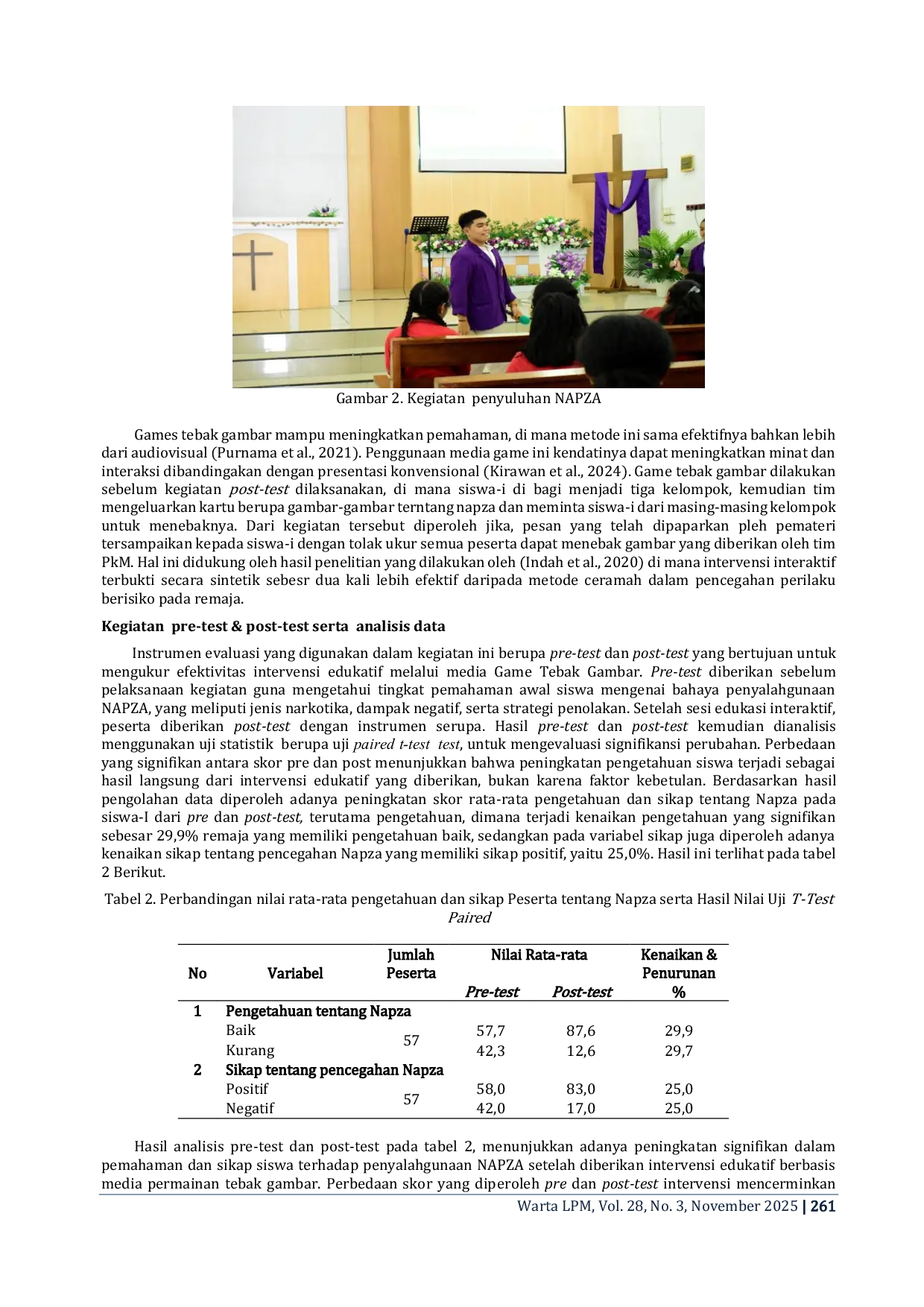 JURIS GANZ Gerakan Anti Narkoba through the Game of Guess the Picture for Students at SMP Kalam Kudus Abepura