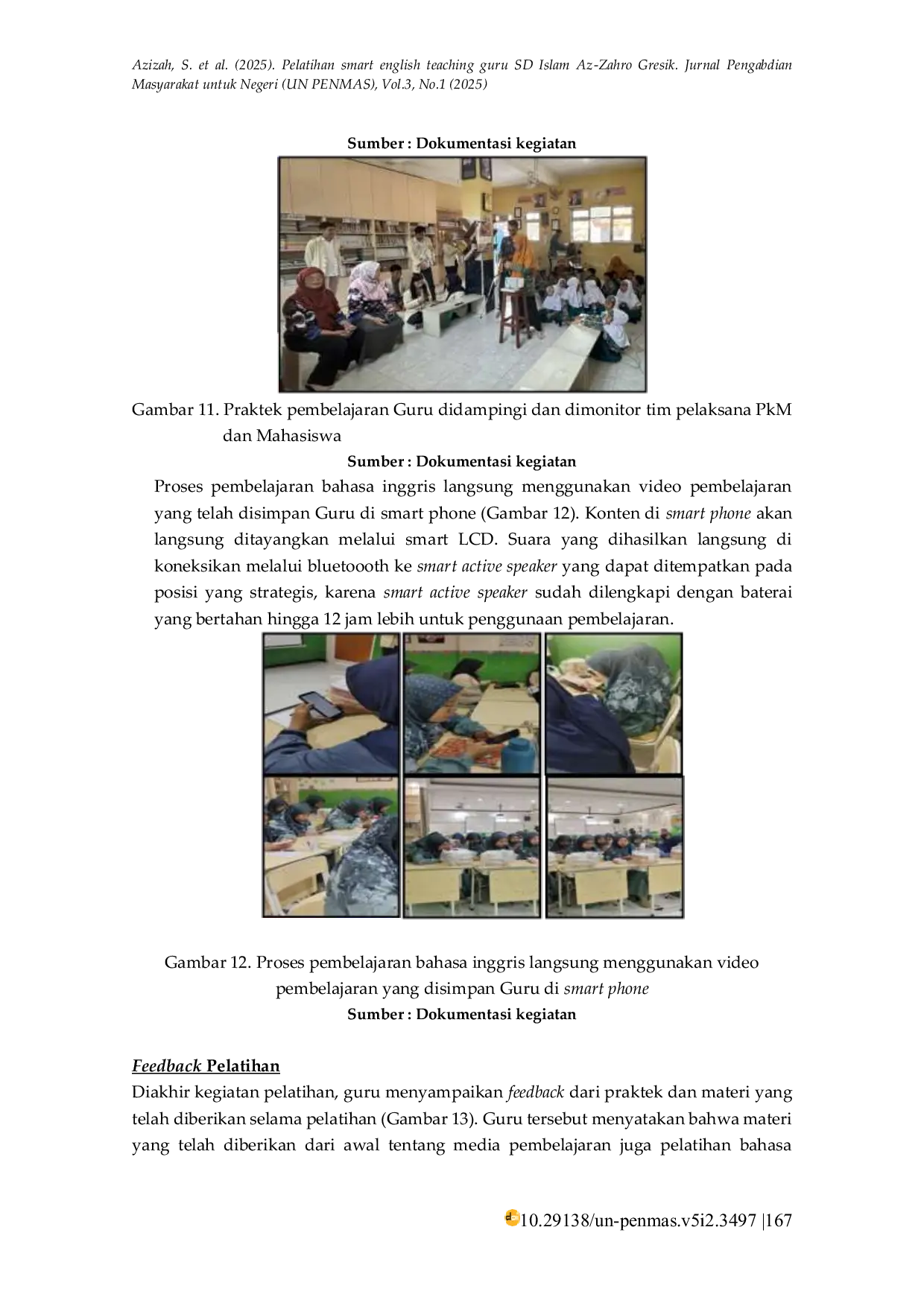 JURIS Pelatihan smart english teaching guru SD Islam Az Zahro Gresik