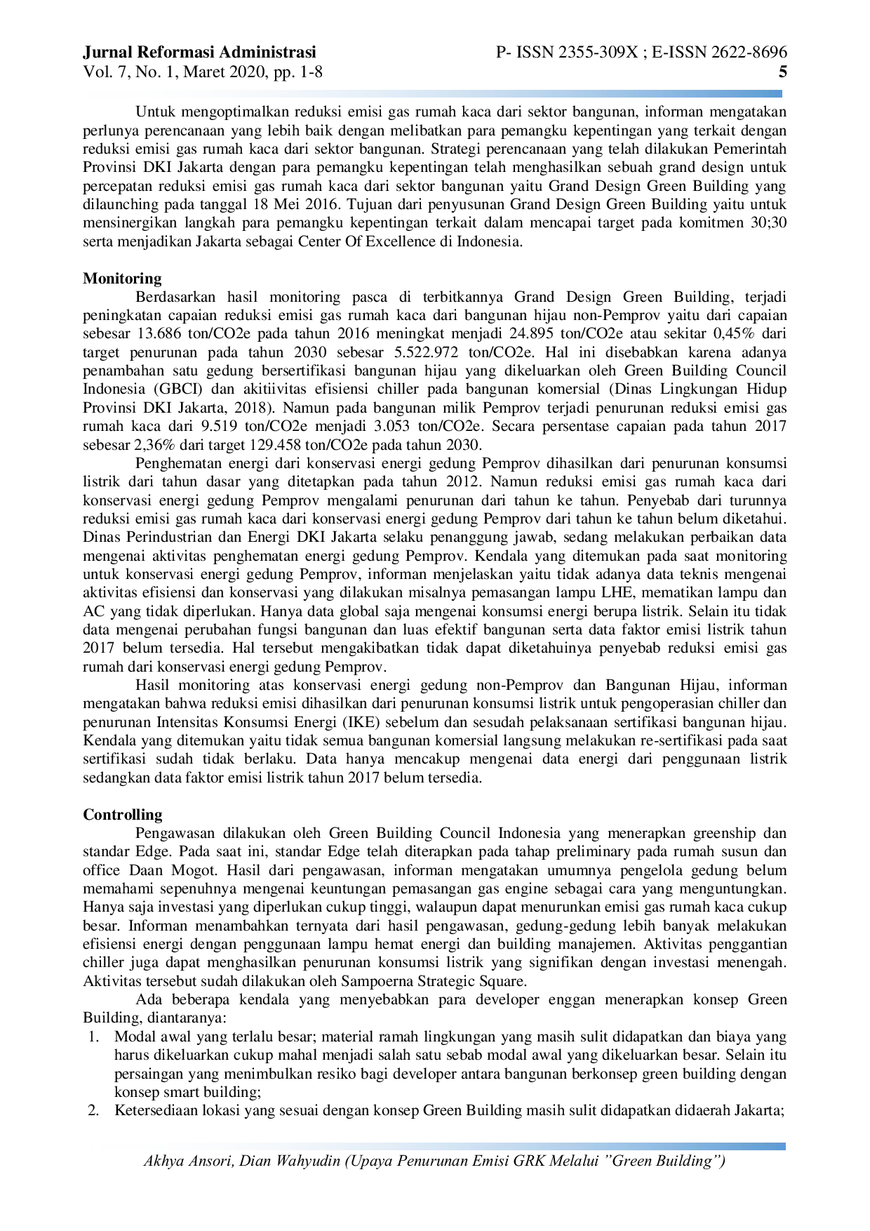 JURIS Upaya Penurunan Emisi GRK Melalui AyGreen BuildingAy