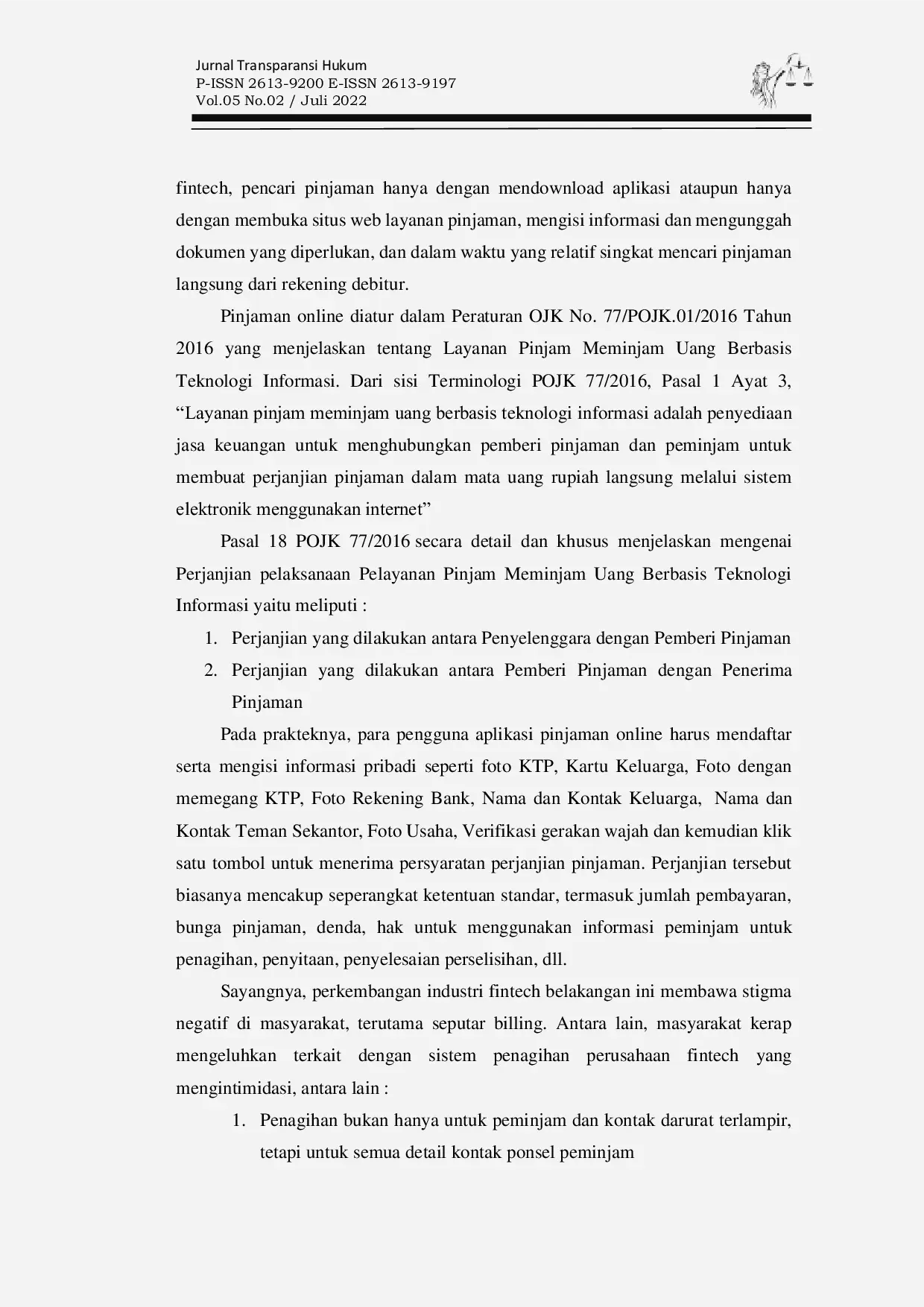 JURIS Penyelesaian Sengketa Jika Terjadi Wanprestasi Dalam Pinjaman Online